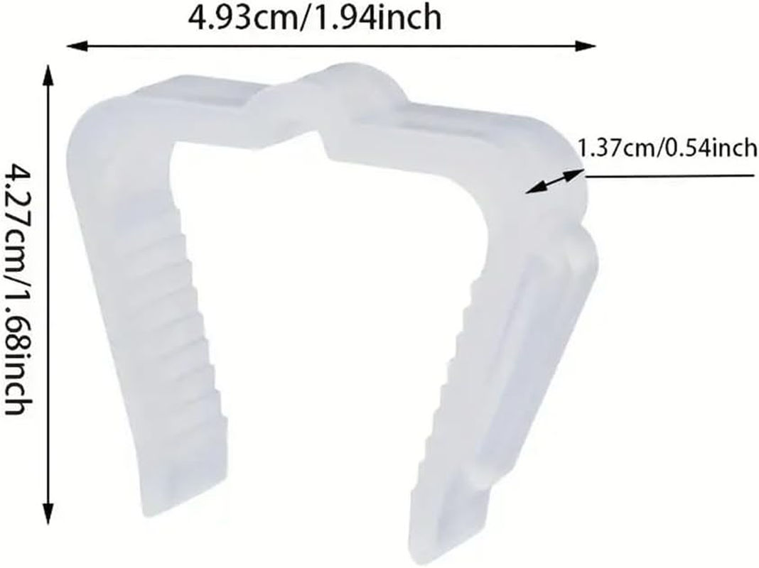 50 Pcs Christmas Light Hanger Hooks 1 5/8 Inch Fascia Boards Clips Weatherproof Plastic Outdoor Holiday Light Clip image number 4