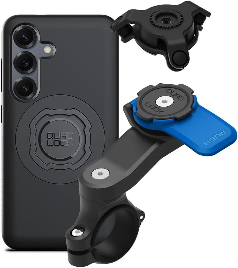 Quad Lock Motorcycle Handlebar Mount Kit with Vibration Dampener and MAG Phone Case for Samsung Galaxy S25 image number 6