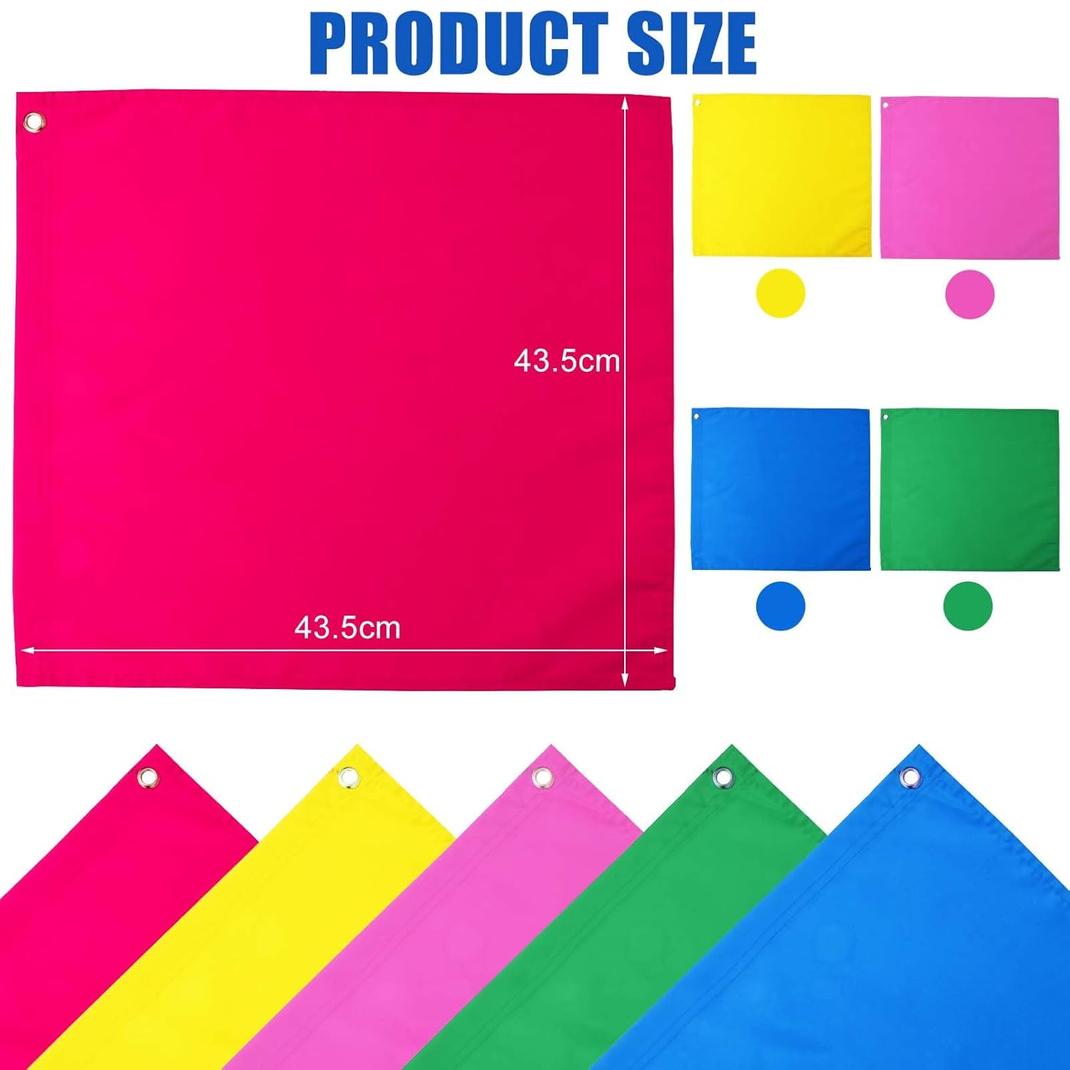 5Pcs Horse Training Flags, Tour Guide Flag with 63 Inch Telescopic Flagpole Horse Training Equipment Telescopic Flag Poles Horse Flag Equestrian Training Flags image number 5