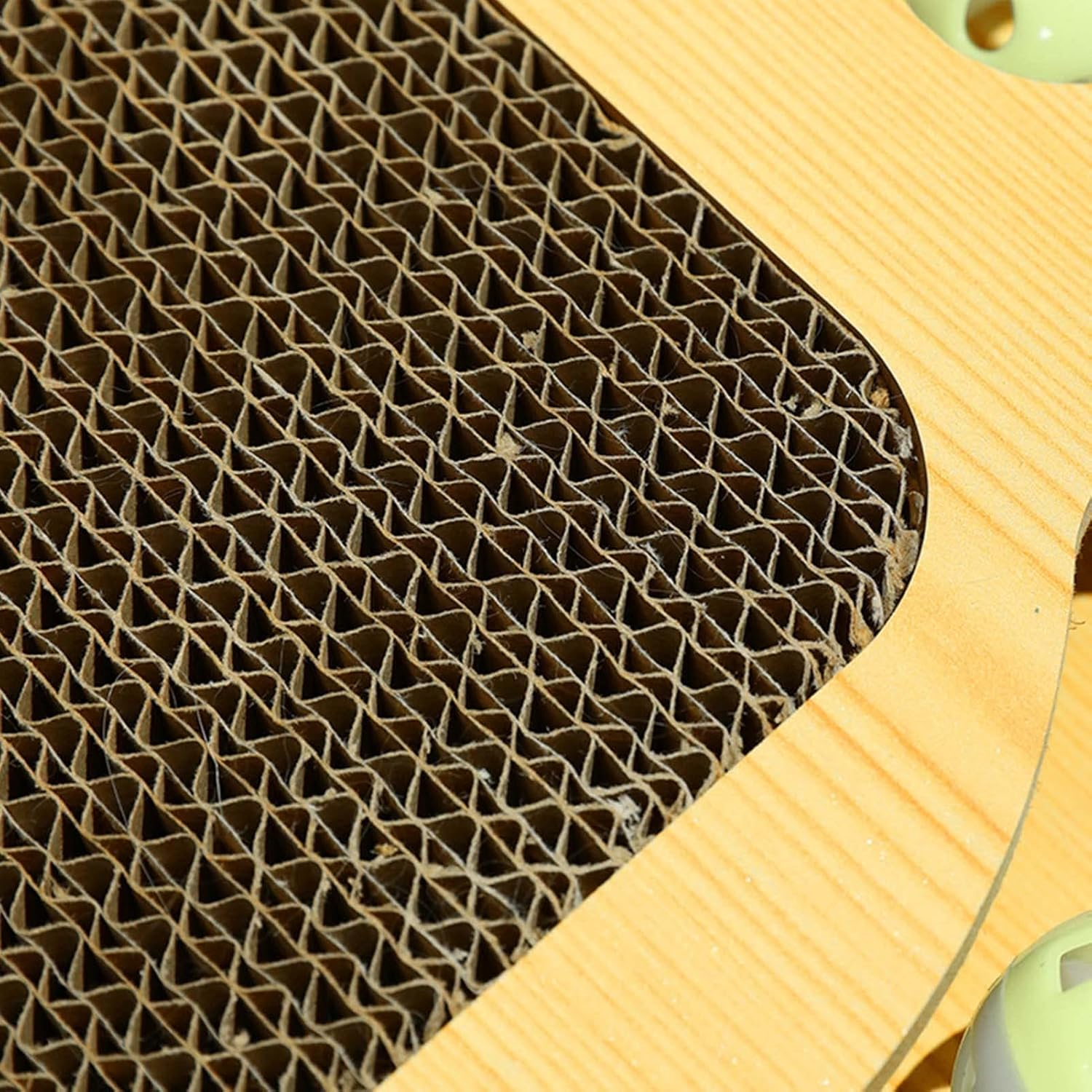 EVTSCAN Cat Turntable Toy, with Teaser Stick and Balls, Interactive Fun 3 in 1 Grinding Claws Relieve Boredom Cat Scratcher Toy, for Pet Supplies image number 4