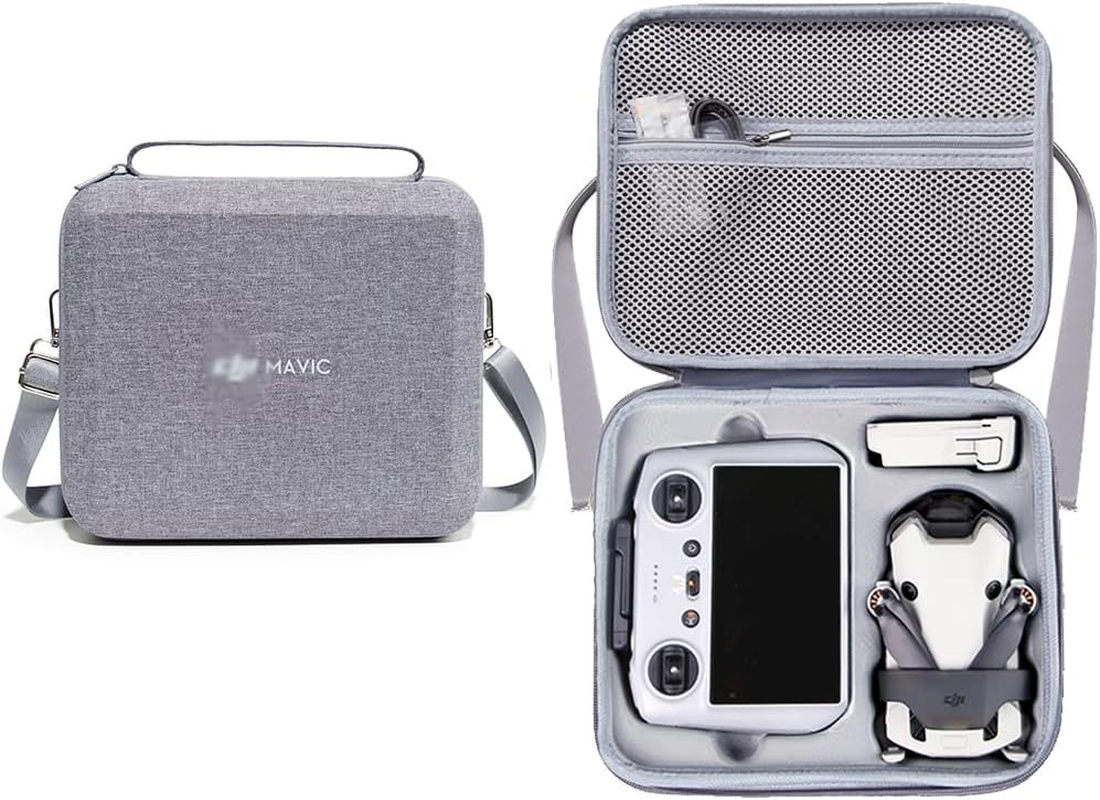 PALUMMA Hard Carrying Case for DJI Mini 4 Pro/Rc 2, EVA Hard Portable Storage Shoulder Bag Compatible with DJI Mini 4 Pro Accessories, Gray image number 1