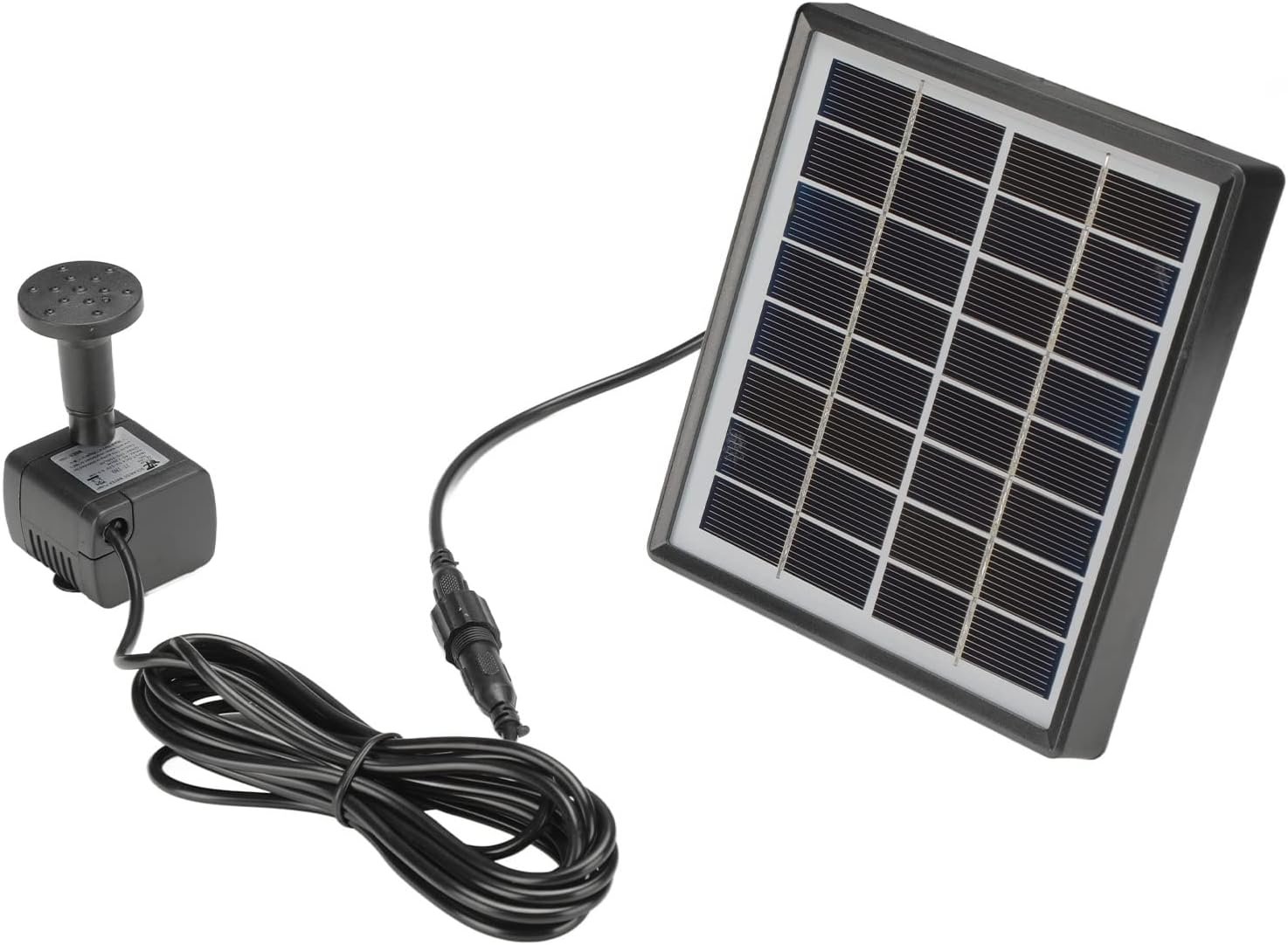 2W Energy Saving Solar Fountain Pump Efficient Water Fountain for Bird Bath Small Pond Solar Powered Water Cycle Oxygen Plastic Black 342G image number 3