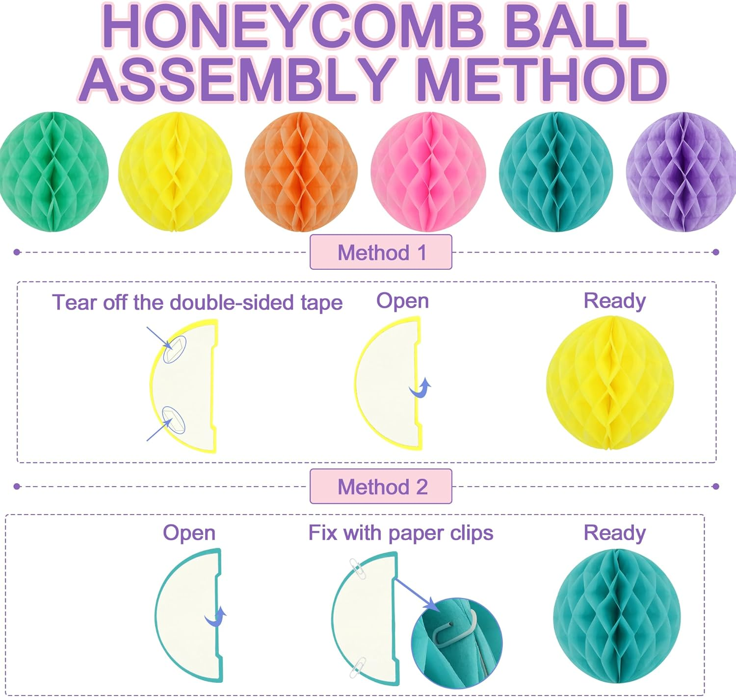 Pastel Birthday Party Decorations, 17 Pcs Macaron Birthday Decor with Birthday Sign, YITOBA Pre-Strung Happy Birthday Banner, Dot Garland, Hanging Streamer, Honeycomb Balls (Colorful) image number 2