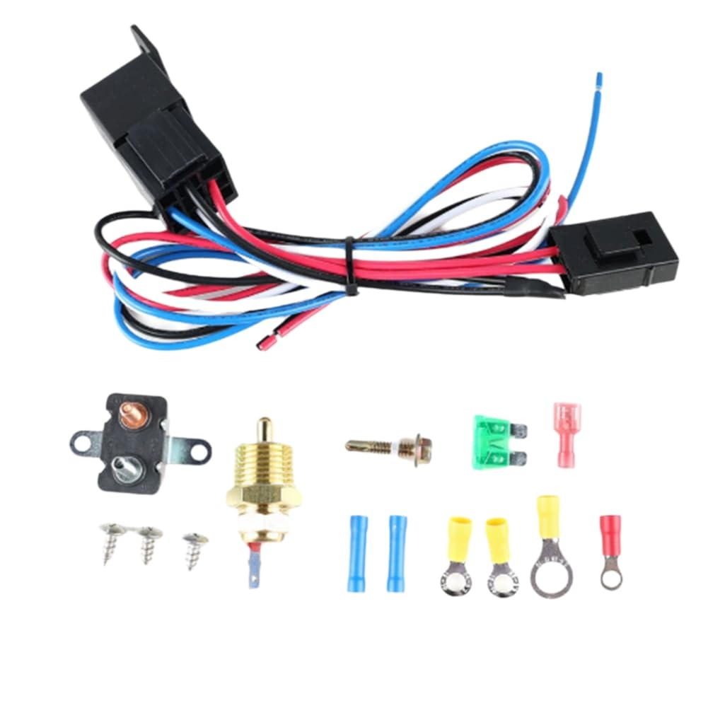 175-185 Degree 40A Engine Cooling Radiator Fan Thermostat Temperature Switch Relay Kit Sensor Relay Kit image number 4