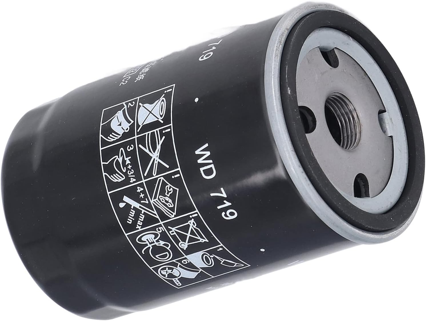 WD719 Oil Filter, Effectively Absorb Non Block Aluminum Alloy 3 1/9In Dia 4 4/5In Tall Screw Type Oil Filters for 7.5KW/10HP image number 3