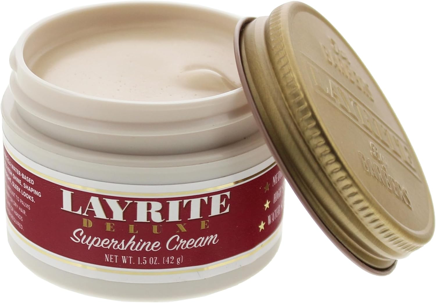 Layrite Supershine Cream Pomade, White, 1.5 Oz image number 1