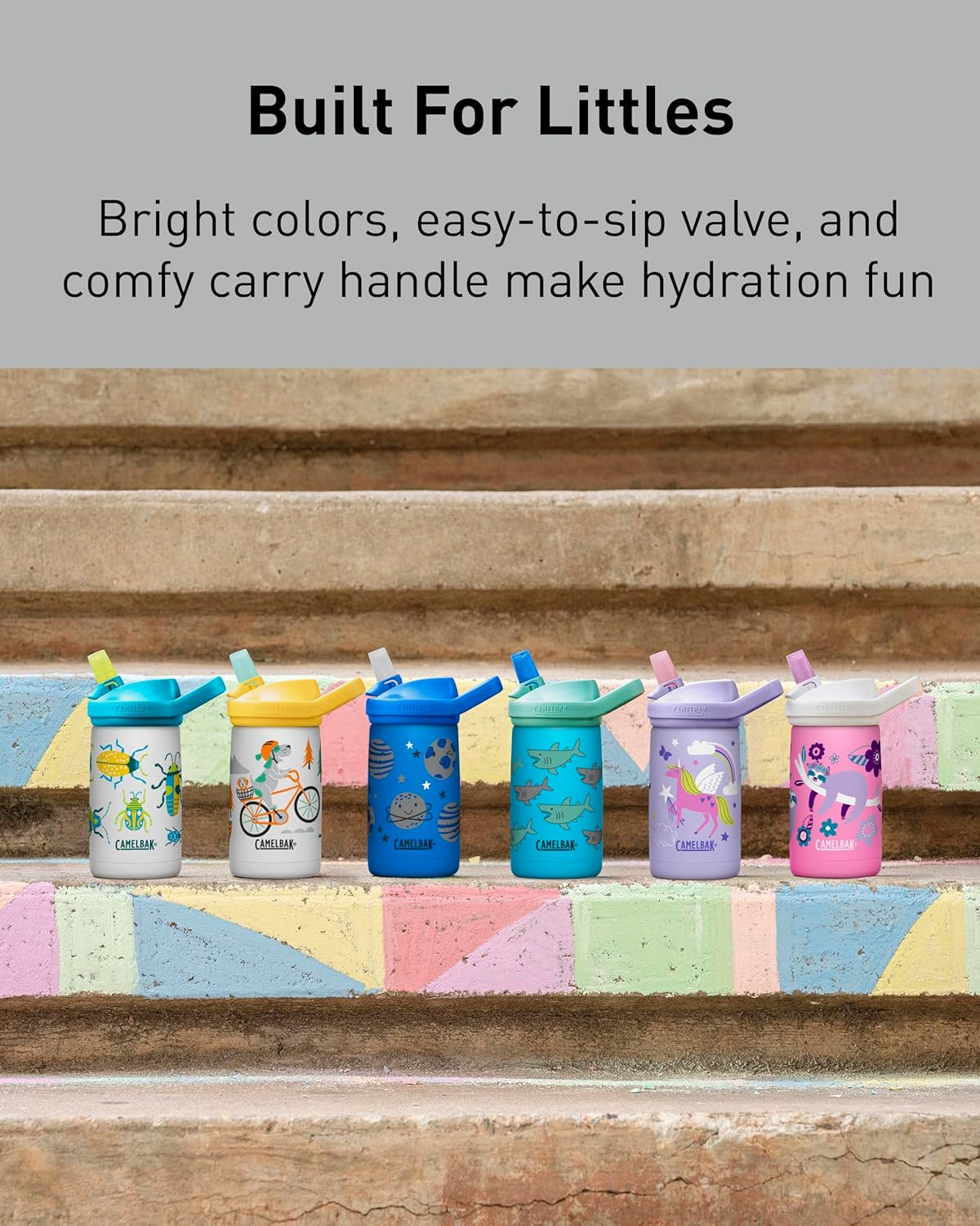 Camelbak Eddy+ Kid'S Vacuum Insulated Stainless Steel Water Bottle, Magic Unicorns - Multicolor image number 4