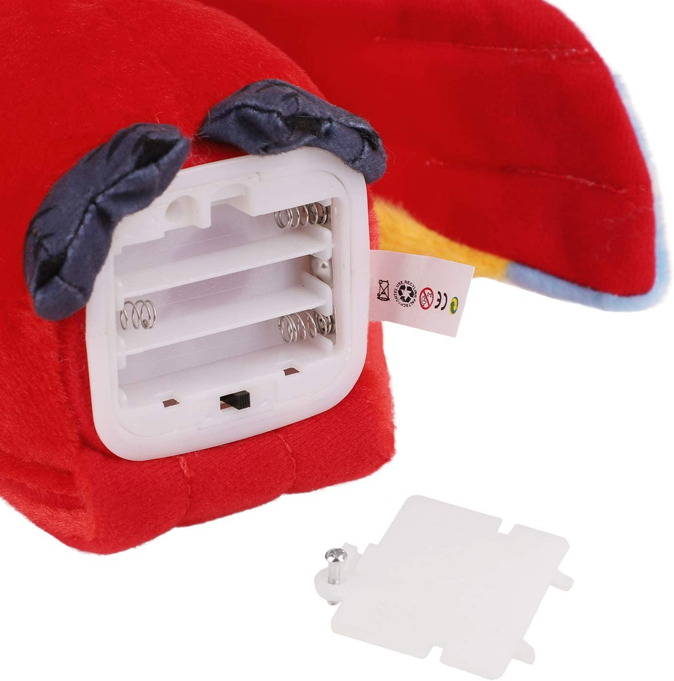 Talking Macaw Parrot Repeat What You Say Stuffed Animal Plush Toy Electronic Record Animated Bird Shake Wings Speaking Parrot Pet Plush Interactive Toys for Kids Boys Girls Christmas Birthday Gift - Red image number 6