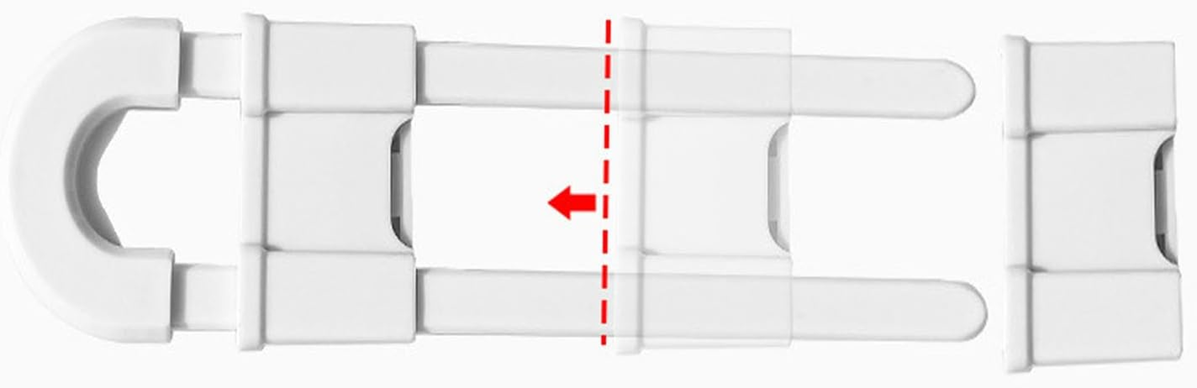 LYSAIMG Sliding Cabinet Locks Child Safety,6Pcs Adjustable Baby Proofing for Both Cabinet Knob and Cabinet Handle,Without Drilling or Adhesive,Proof Your Kitchen,Bathroom,Storage Door (White) image number 6