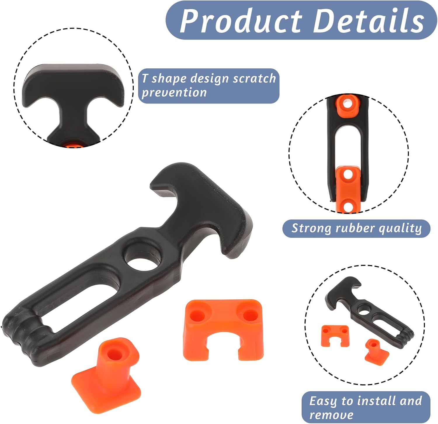 2Pcs Cooler Latch Replacements T-Handle Latch Rubber Draw Latch for Tool Box, Cooler, Golf Cart or Engineering Machine Hood image number 5