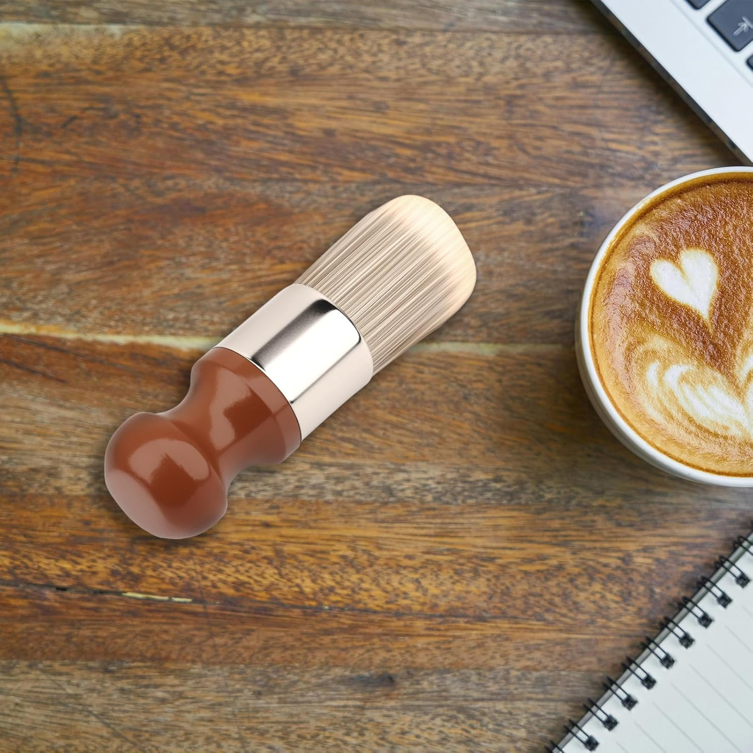 Salve Brush for Furniture, Wood & Leather Cleaning Brush with Comfortable Handle Soft Nylon Bristles Wax Brushing Tool image number 1