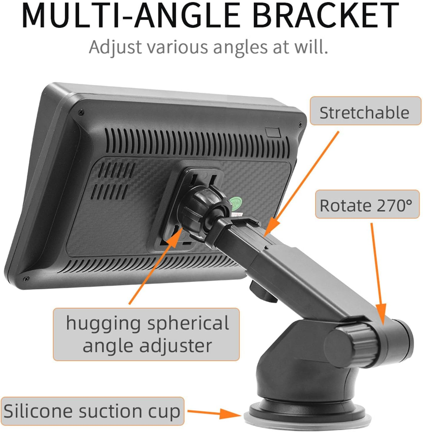 Car Stereo Car Radio, 7 Inch Car MP5 Player, HD Touch Screen, FM Radio Audio Receiver, AUX in USB TF Card Input, Multimedia Player, Mirror Link with Rear View Camera image number 4