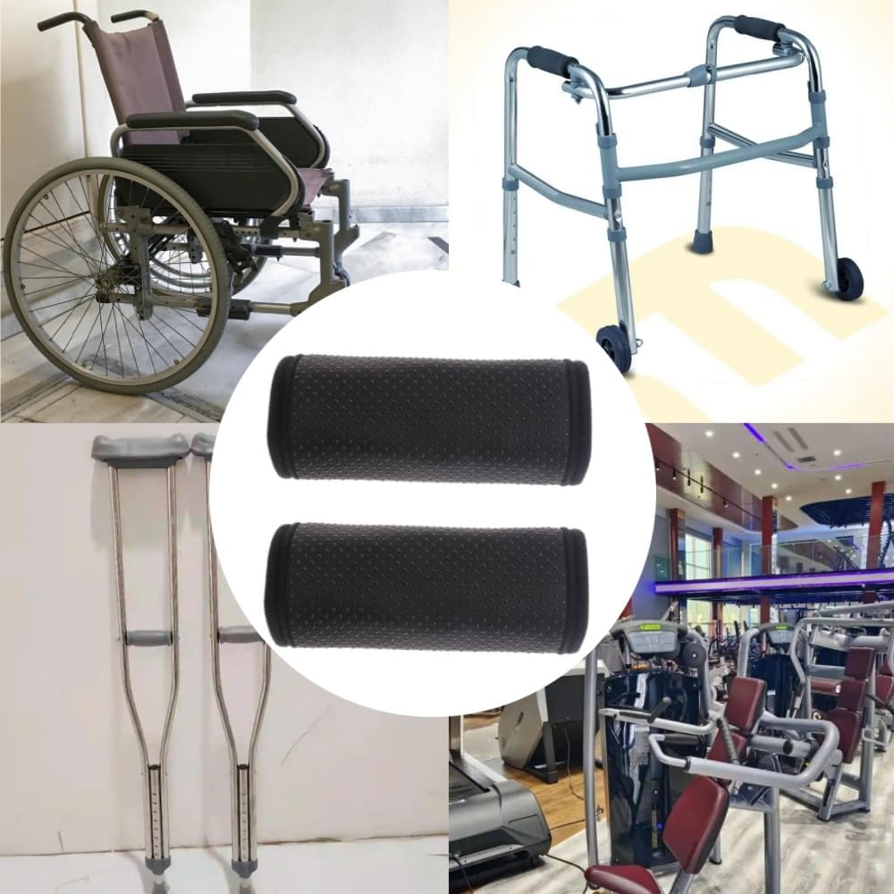 Naisfei 1 Pair Walking Aid Armrest Pad Rolling Walker Foam Hand Grips for Walkers Padded Hand Padding for Walker Armrest Cover Walker Coasters Walker Hand Grips Chair Arm Pads image number 2