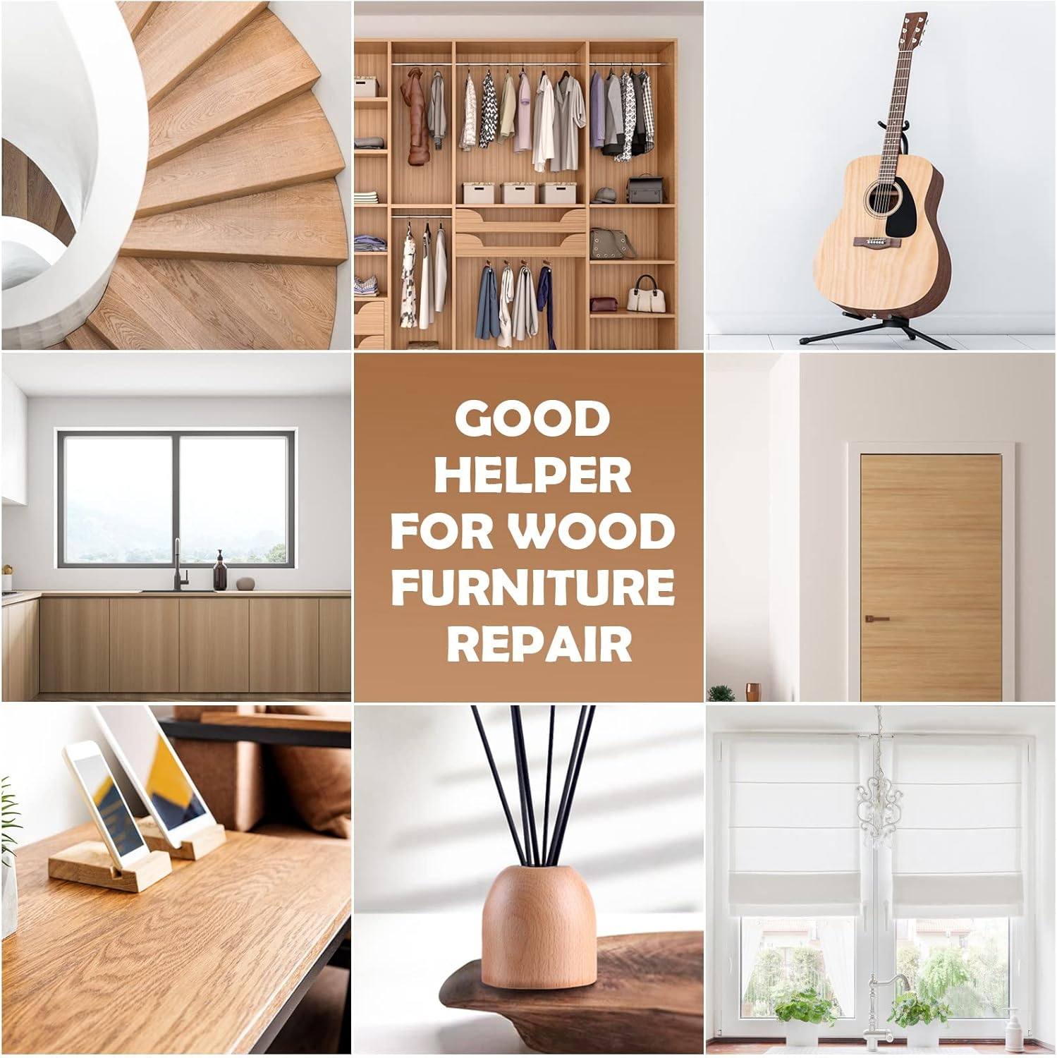 DEWEL Wood Furniture Repair Kit, Professional Wood Fillers and Furniture Touch up Markers Repair Stains, Scratches, Wood Floors, Tables, Cabinet, Carpenters, Bedposts image number 5