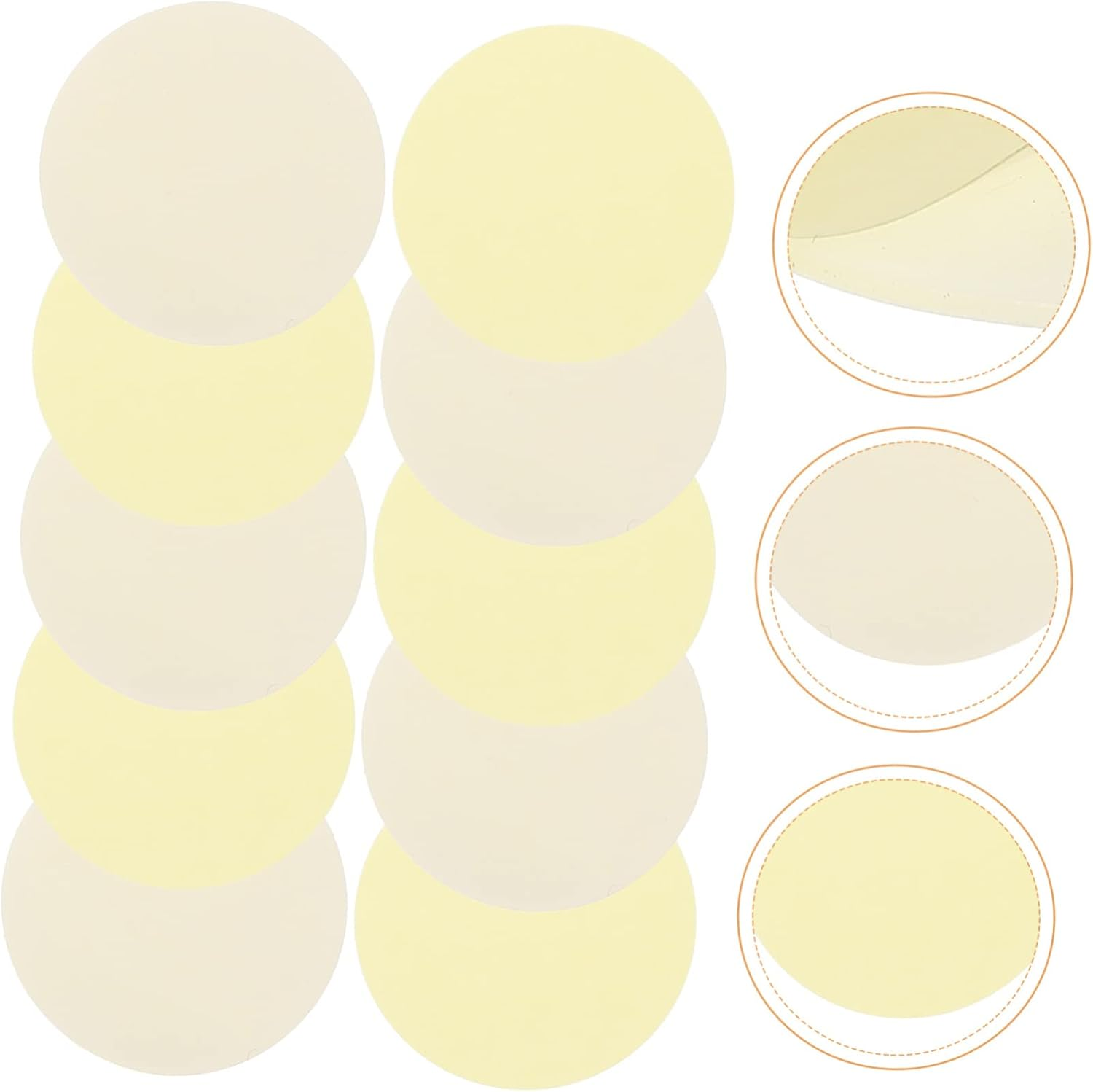 KICHOUSE Self Adhesive Double Sided round Pads Little Yellow Base Film Mounting Tape for Cars image number 3