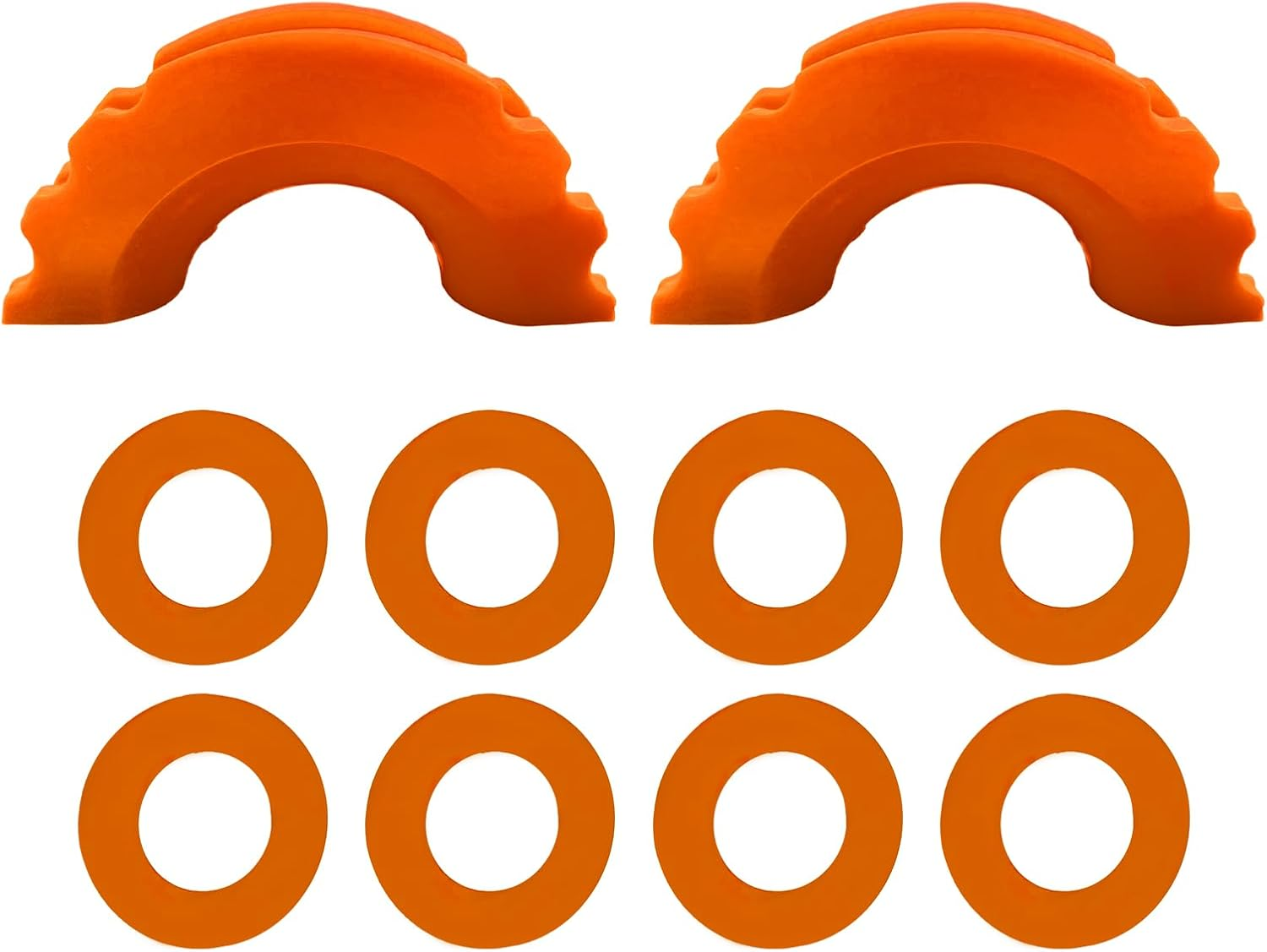 Wevdn D Ring Shackle Isolators Washers Kit, Rubber Shackle Isolators with Washers Fits Standard 3/4" Shackles, Soft Shackle Isolators Protect Shackle & Bumper Reduce Rattling (Black)