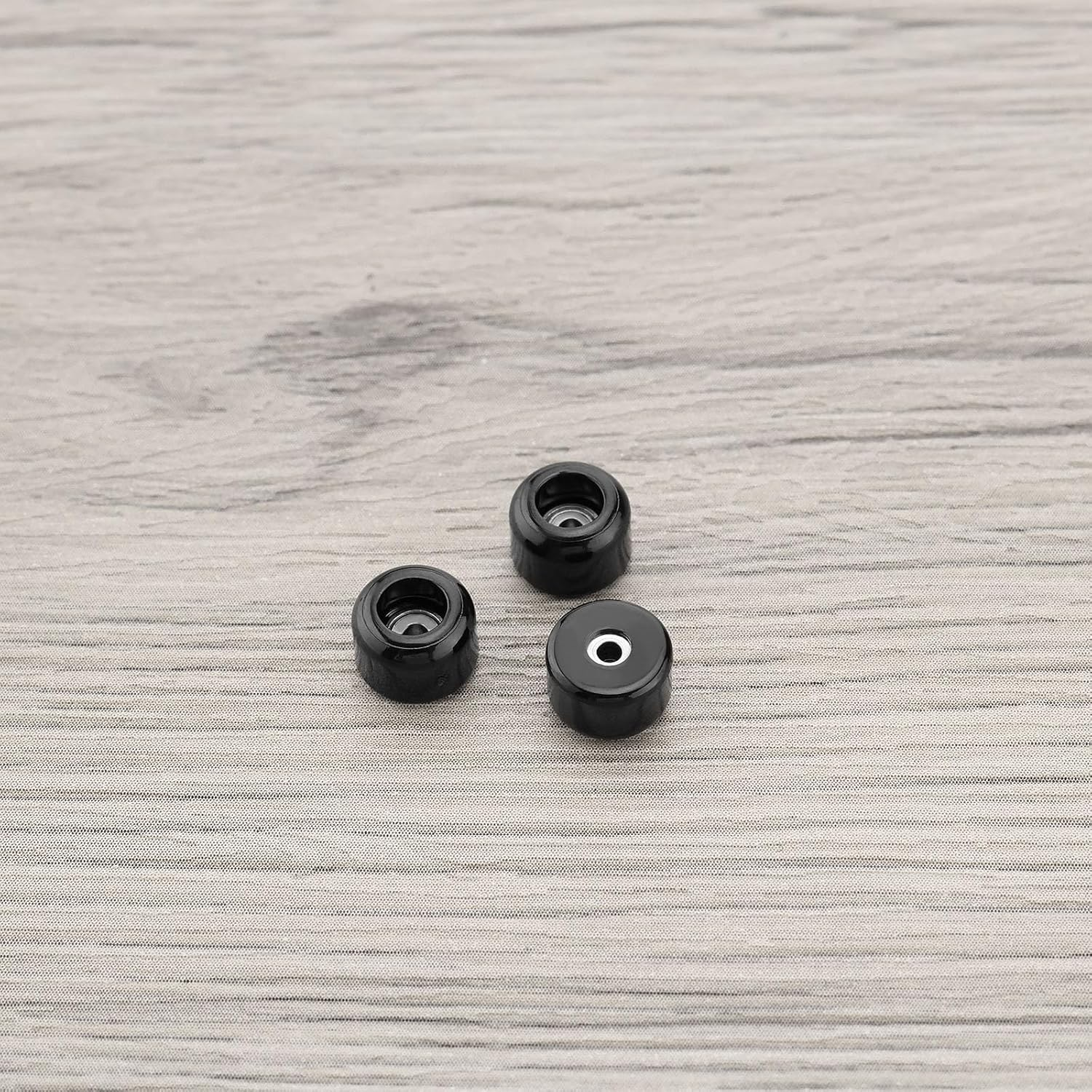 Ecsing 8Pcs Polyurethane CNC Fingerboard Bearing Wheels Professional Mini Skateboard Ball Bearing Wheels for Wooden Fingerboard White/Black 7.5X5.2Mm - White image number 6