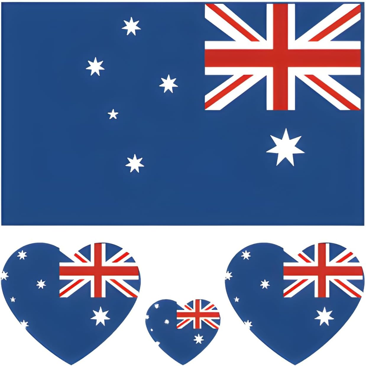 Australian Flag Tattoos,10 Sheets Temporary Stickers,40 Pcs Waterproof Sweat Sports National Flag Tattoos for Men Kids Women(Australian) image number 1