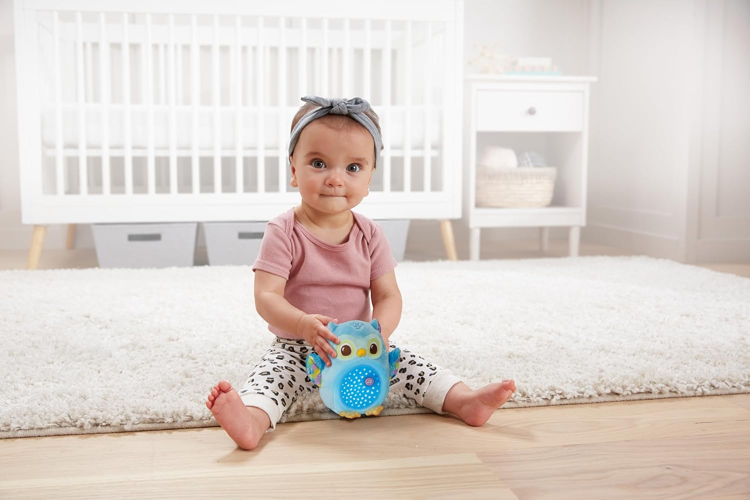 Vtech Twinkle Lights Owl - Electronic Owl Plush Toy - 566903 - Blue image number 1