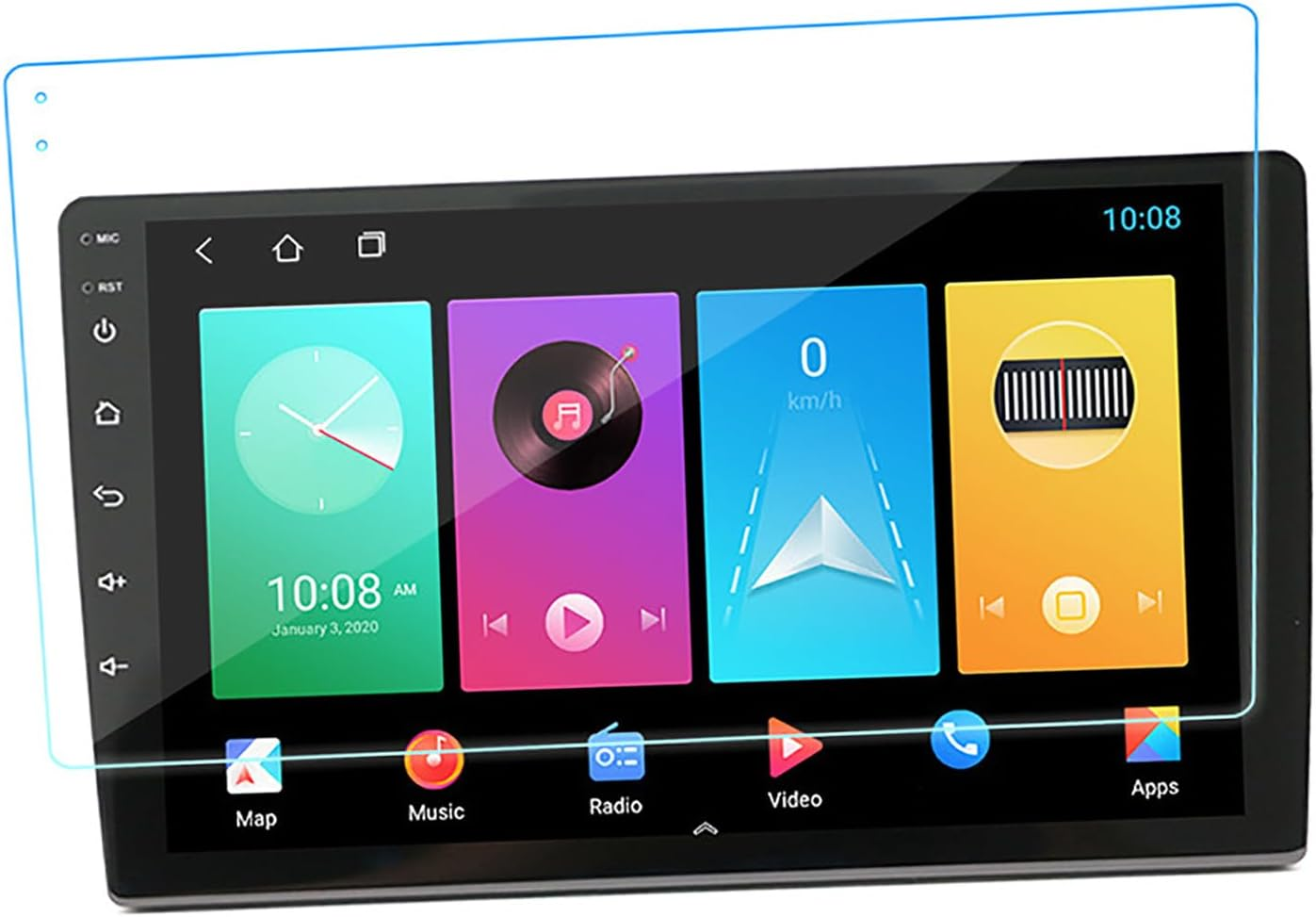 Navigation Screen Protector anti Glare anti Fingerprint Tempered Film for Car Touch Screen (10 Inch)