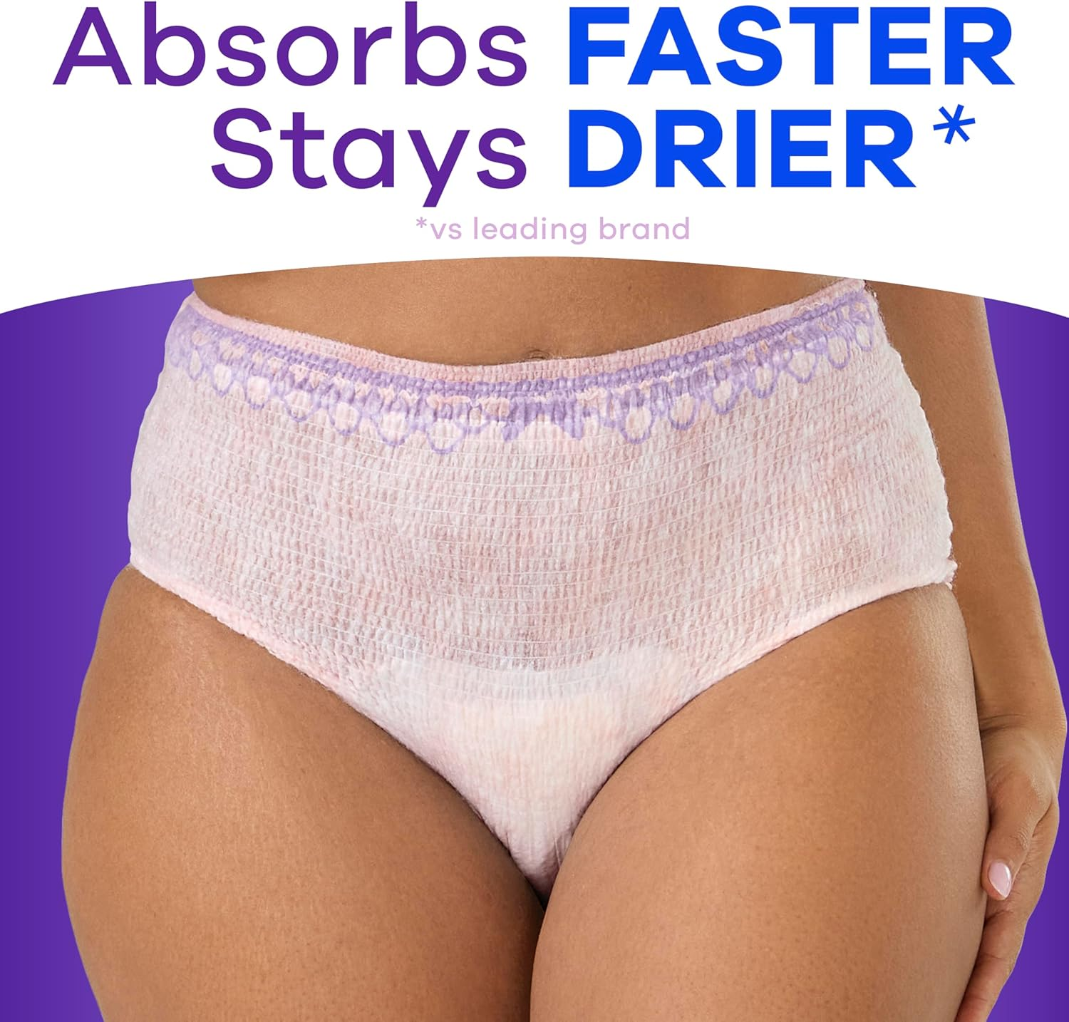 Always Discreet Adult Incontinence Underwear for Women and Postpartum Underwear, Small/Medium, up to 100% Bladder Leak Protection, 84 Count image number 3