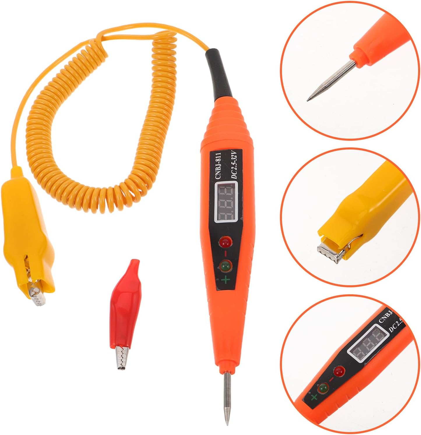 Happyyami Multifunctional Car Circuit Tester Pen with Digital LCD Display Extended Spring Wire Probe for Low Voltage Light Testing Portable Automotive Fuse and Fault Detection Tool image number 4