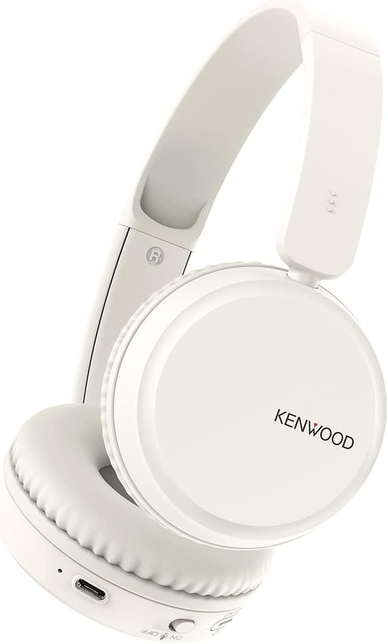 JVC Kenwood KH-KZ30-W KH-KZ30-W Wireless Headphones, Bluetooth Multi-Point, Microphone Included, Telework, 35 Hours of Continuous Playback, White