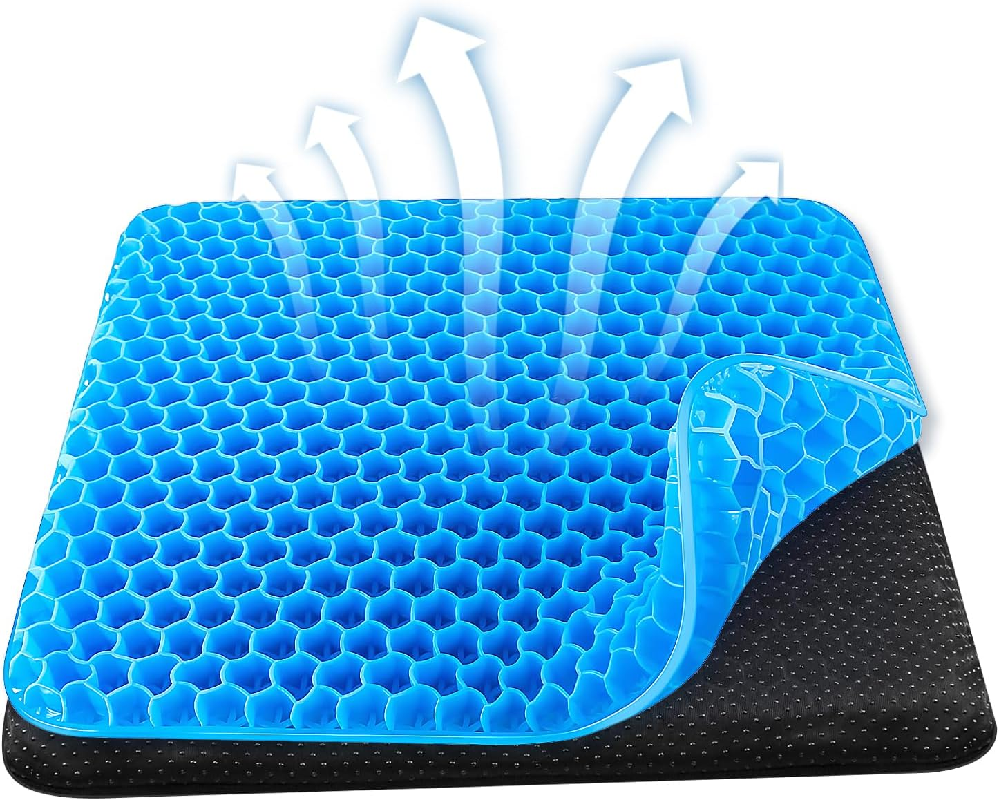 Opakawpop Soft Sitter Cushion Gel Seat Cushions for Sitting Pressure Sore Cool Honeycomb Cushion for Pressure Relief Breathable Coccyx Sciatica Pain Cushion for Long Sitting Home Office Car