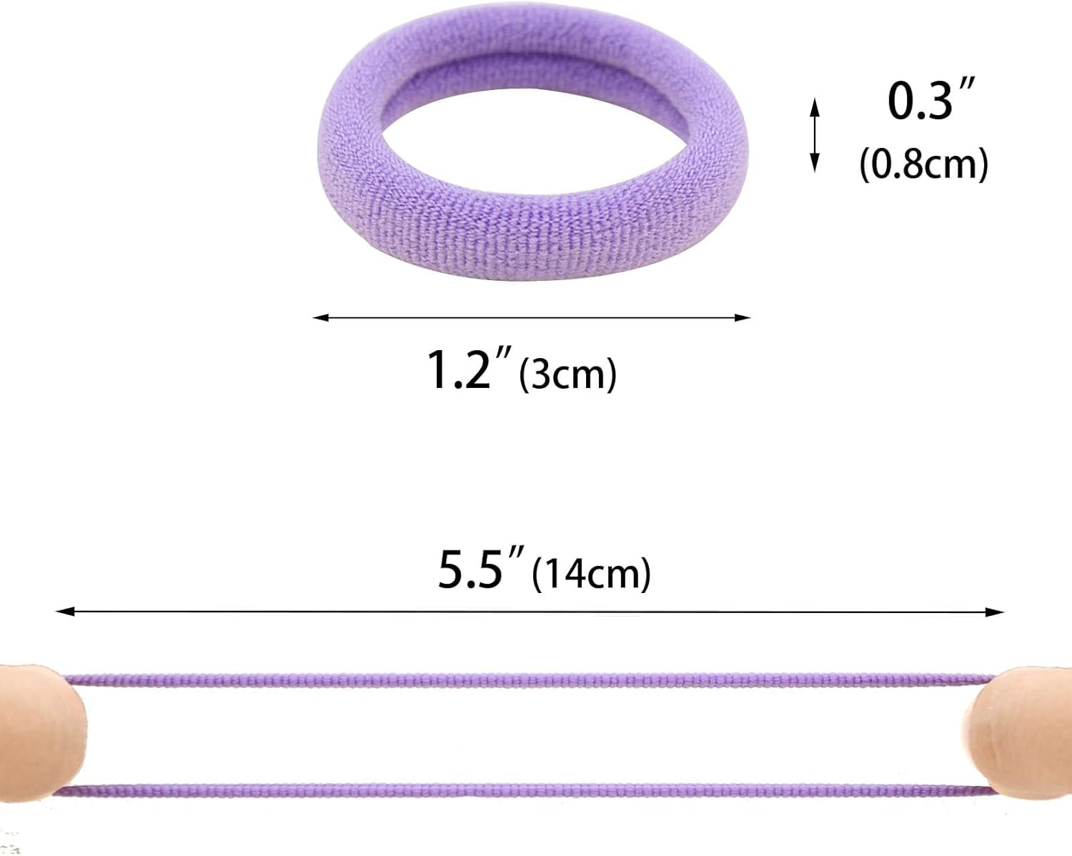 Pack of 200 Small Hair Bobbles for Girls, Elastic Hair Bobbles, Ponytail, Colourful, Mini Headband for Baby, Toddlers, Girls (Purple) image number 2