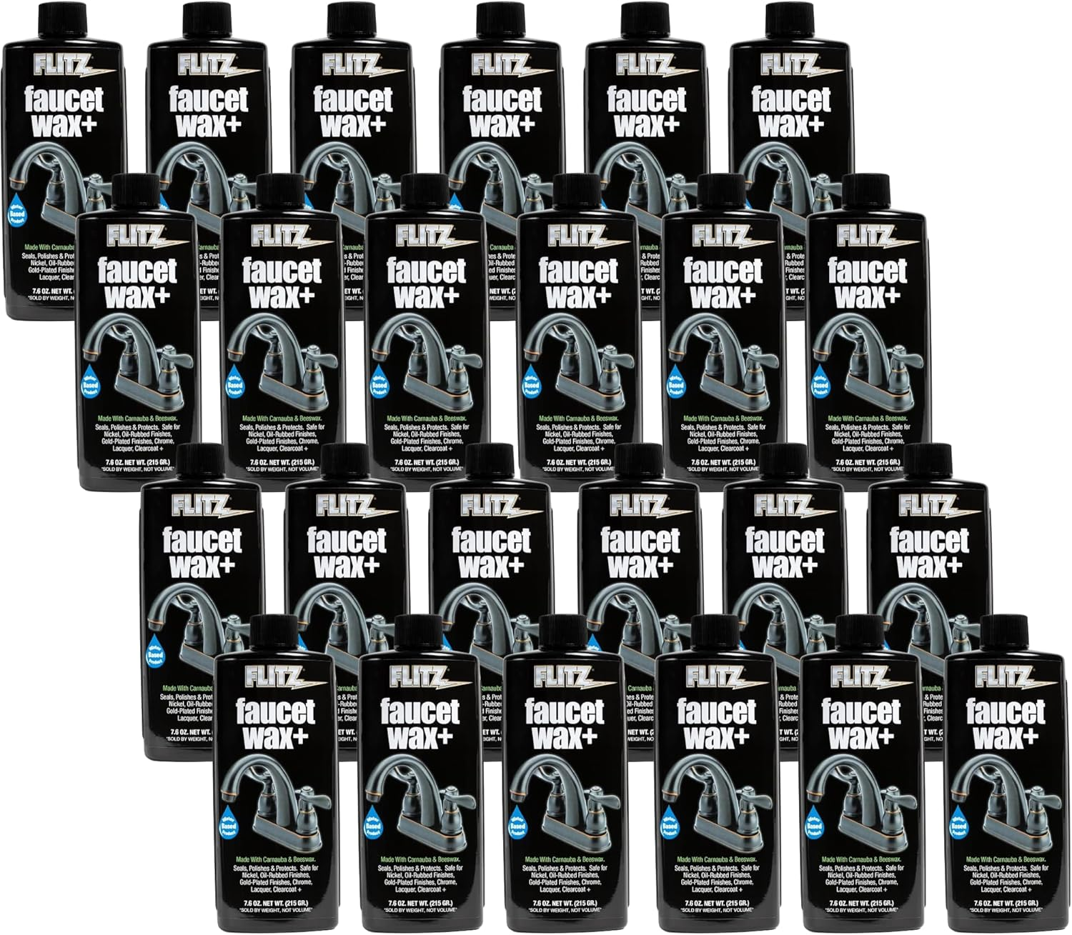 Flitz Faucet Wax, Polish and Sealant Made with Exclusive Carnauba and Beeswax Formula, Leaves No Residue or Scratches, Perfect for Door Hardware, Kitchen and Bathroom, Made in USA, 7.6 Oz - 3 Pack image number 5