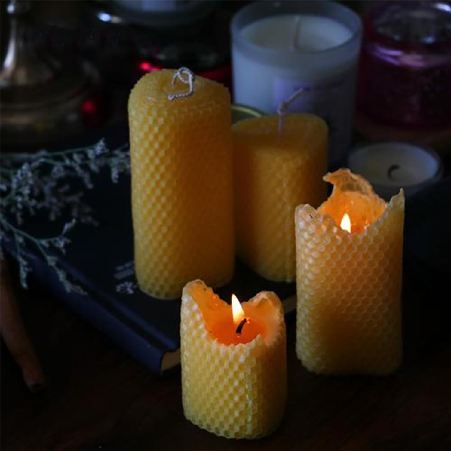 30 Pieces Beeswax Candle Beeswax Dishes Beeswax Dishes for Candles for Candles Wax Plates for Beekeeping Candle Making Crafts Furniture Polishing image number 6