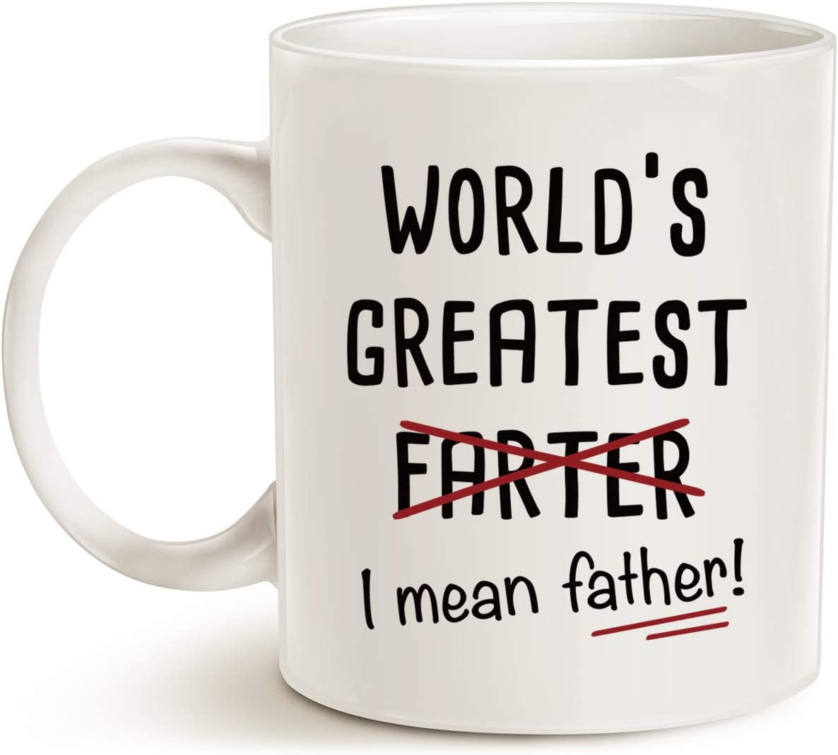 Funny Dad Coffee Mug, World'S Greatest F, I Mean Father Best Office and Home, Father Cup White, 11 Oz - Orange image number 4