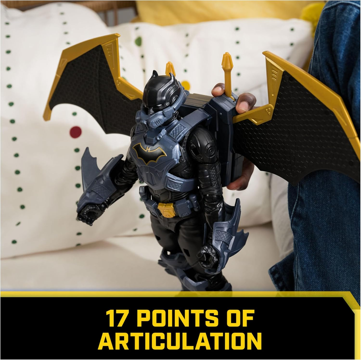 DC Batman Adventures, 12-Inch Night Sky Batman Action Figure with Expandable Wings, Kids Toys for Boys and Girls Age 3 and Up