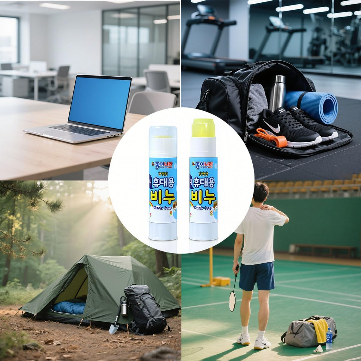 Aoyathrive 2 Pcs Mini Solid Soap Stick for Travel, Portable Hand Soap for Camping, Hiking, Outdoor Activities and School