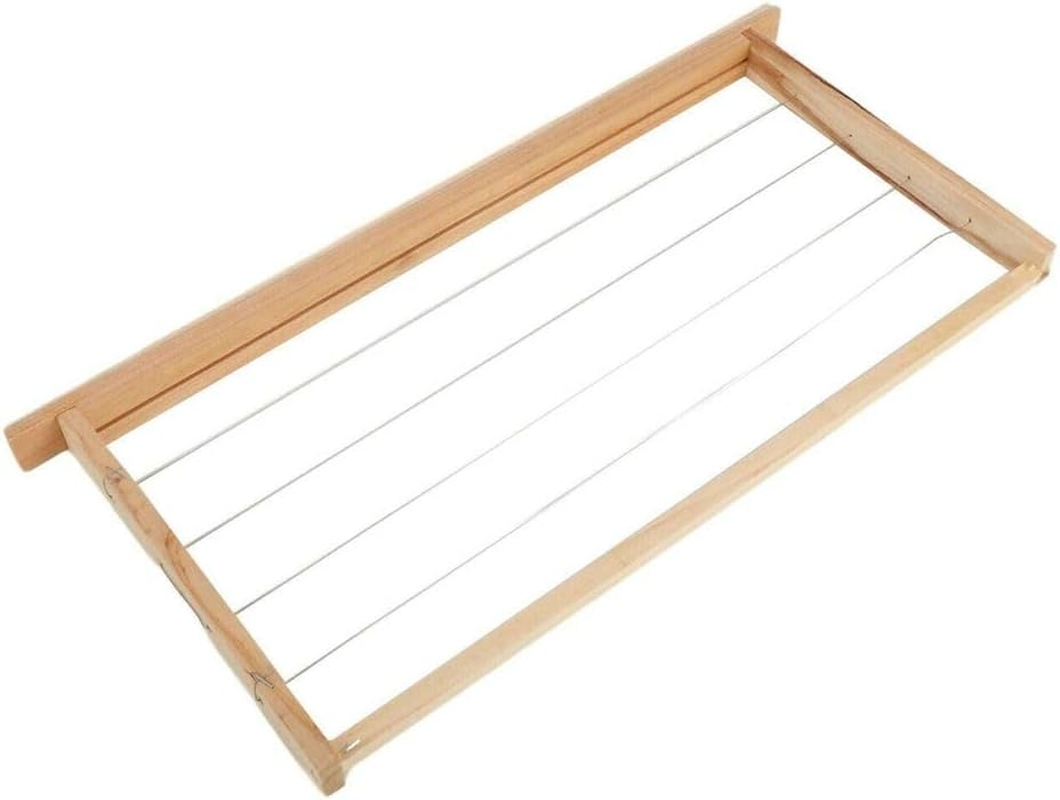 Daseeme 10X Wire Beehive Frame Assembled Wood Steel Unwaxed Deep Hive Frames Beekeeping image number 1