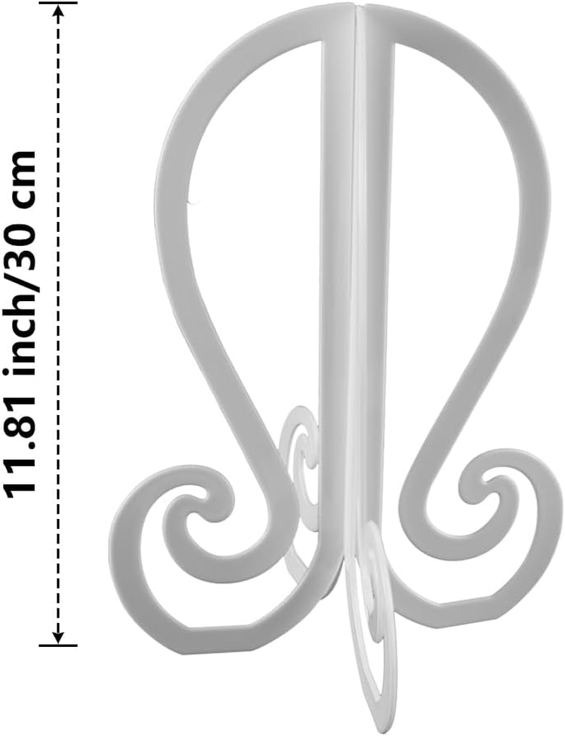 Gorise Wig Stand, Foldable Headstand, Portable and Durable Wig Holder for Short Wigs, Hats, Cosplay, Travel, White