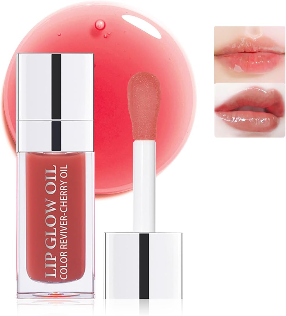 Wimode Plumping Lip Oil Moisturizing Lip Tint Transparent Lip Care Non-Sticky Glossy Fresh Texture Primer Lip Balm for Women(012#) - 007 image number 6