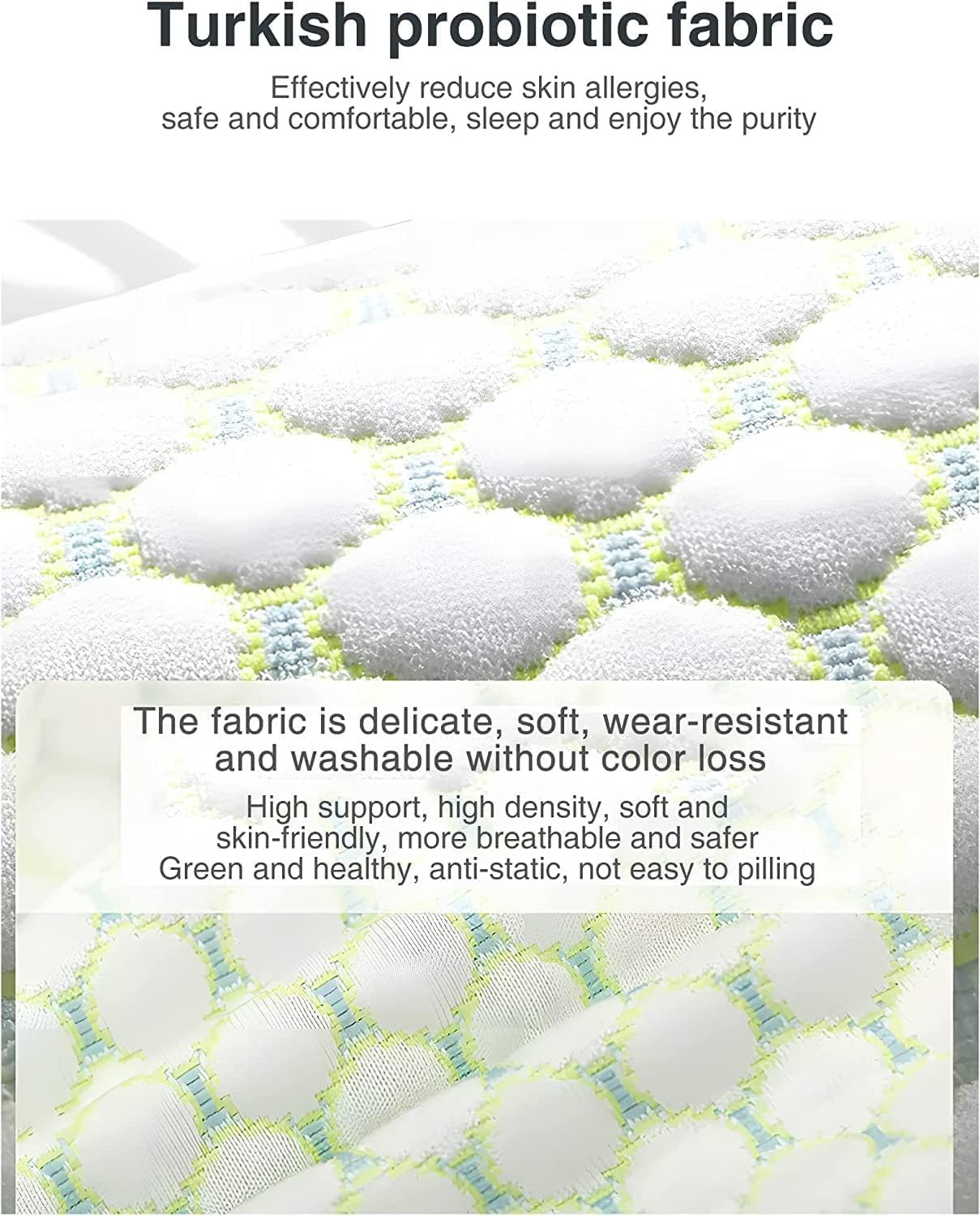 Pregnancy Pillows for Sleeping, Maternity Pillow, Pregnancy Body Pillow Support for Back, Legs, Belly, HIPS of Pregnant Women, Detachable and Adjustable with Pillow Cover (Green) image number 6