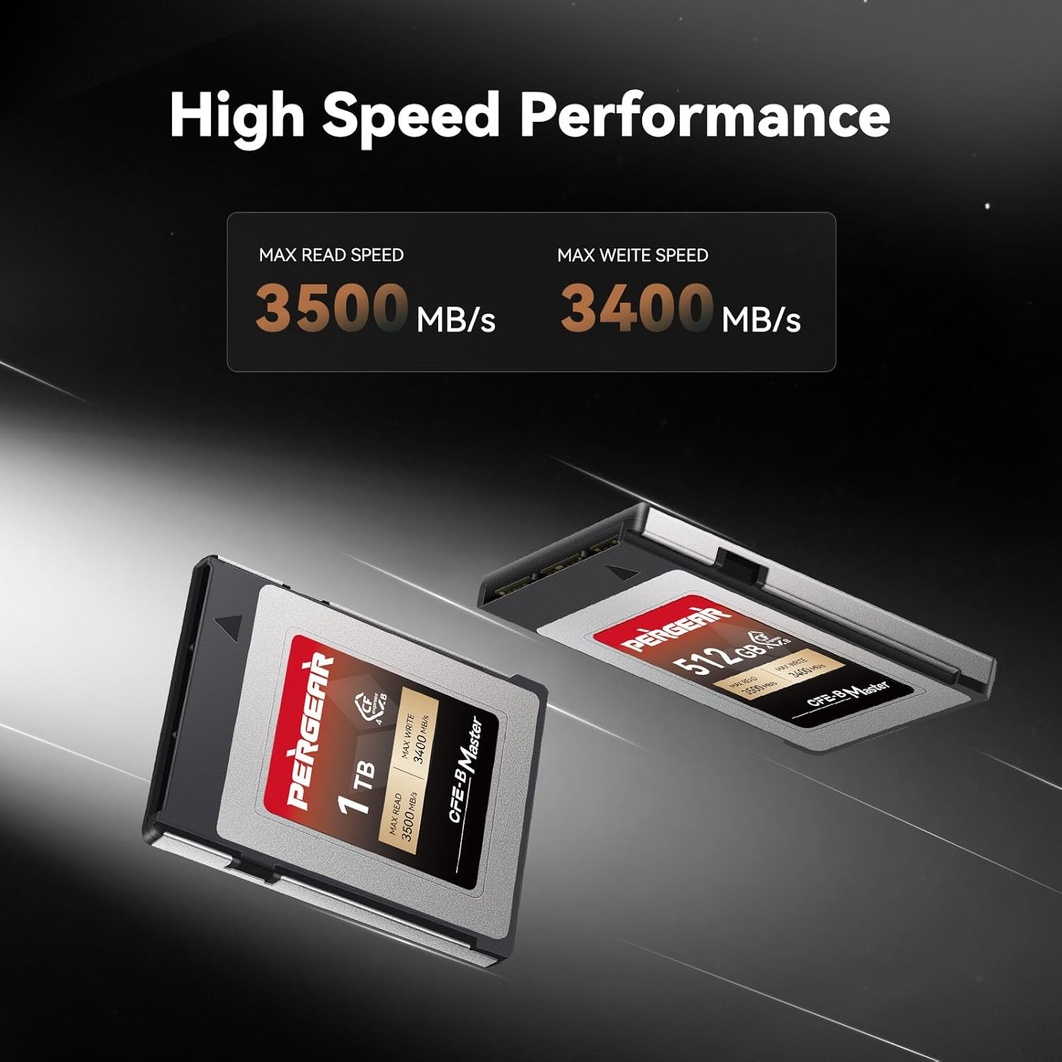 PERGEAR 512GB Cfexpress Type B 4.0 Memory Card, up to 3500Mb/S Max Read Speed and 3400 Mb/S Max Write Speed for Video and Photo, Support 8K RAW Photo and Video Recording 5-Year Warranty image number 5