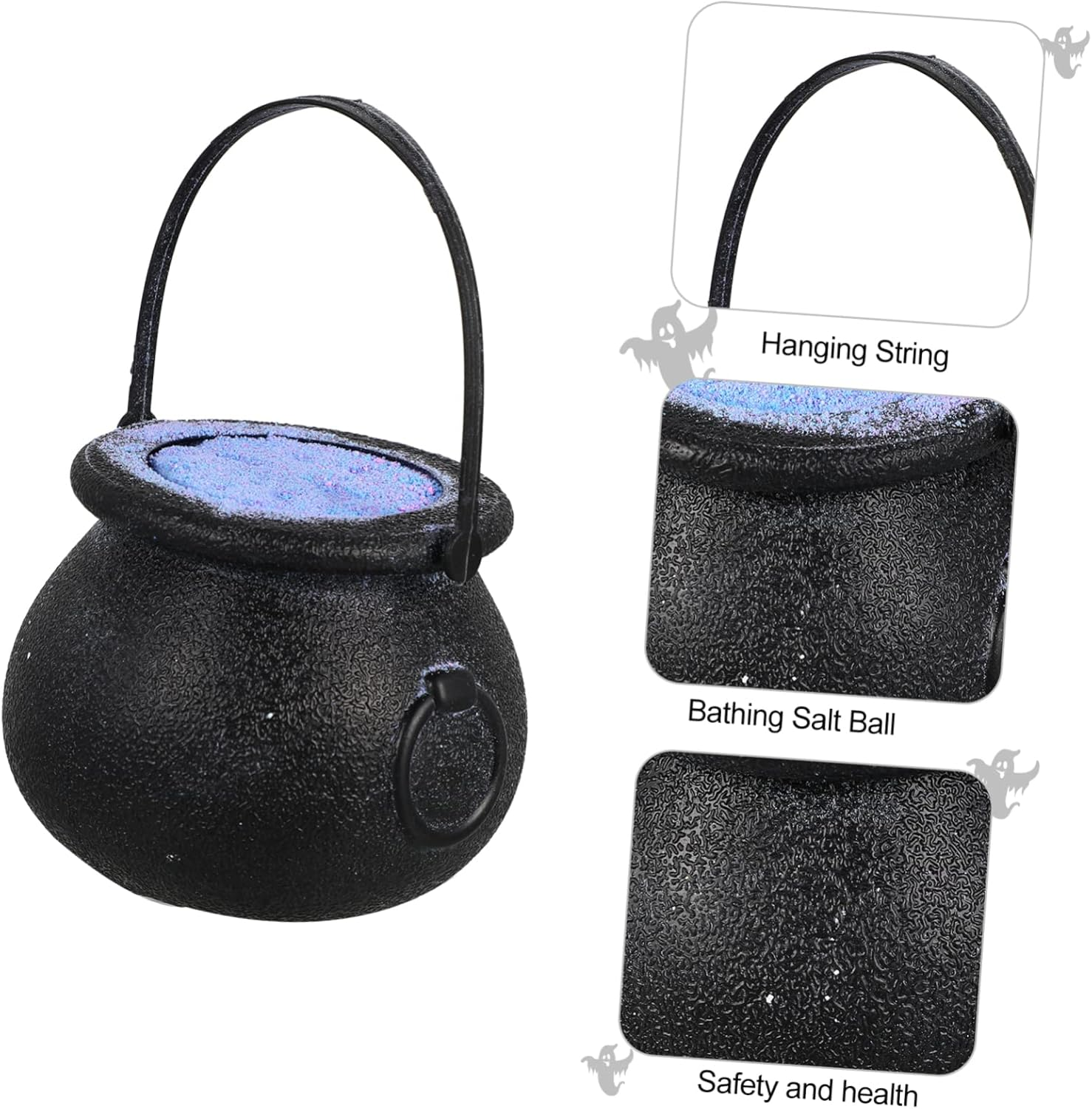 Healvian 1Pc Spa Halloween Series Natural Aromatherapy Benefits Nourishing and Exfoliating Shower Bubble Balls for Relaxation and Skin Care for Home Use and Halloween Festivities image number 3