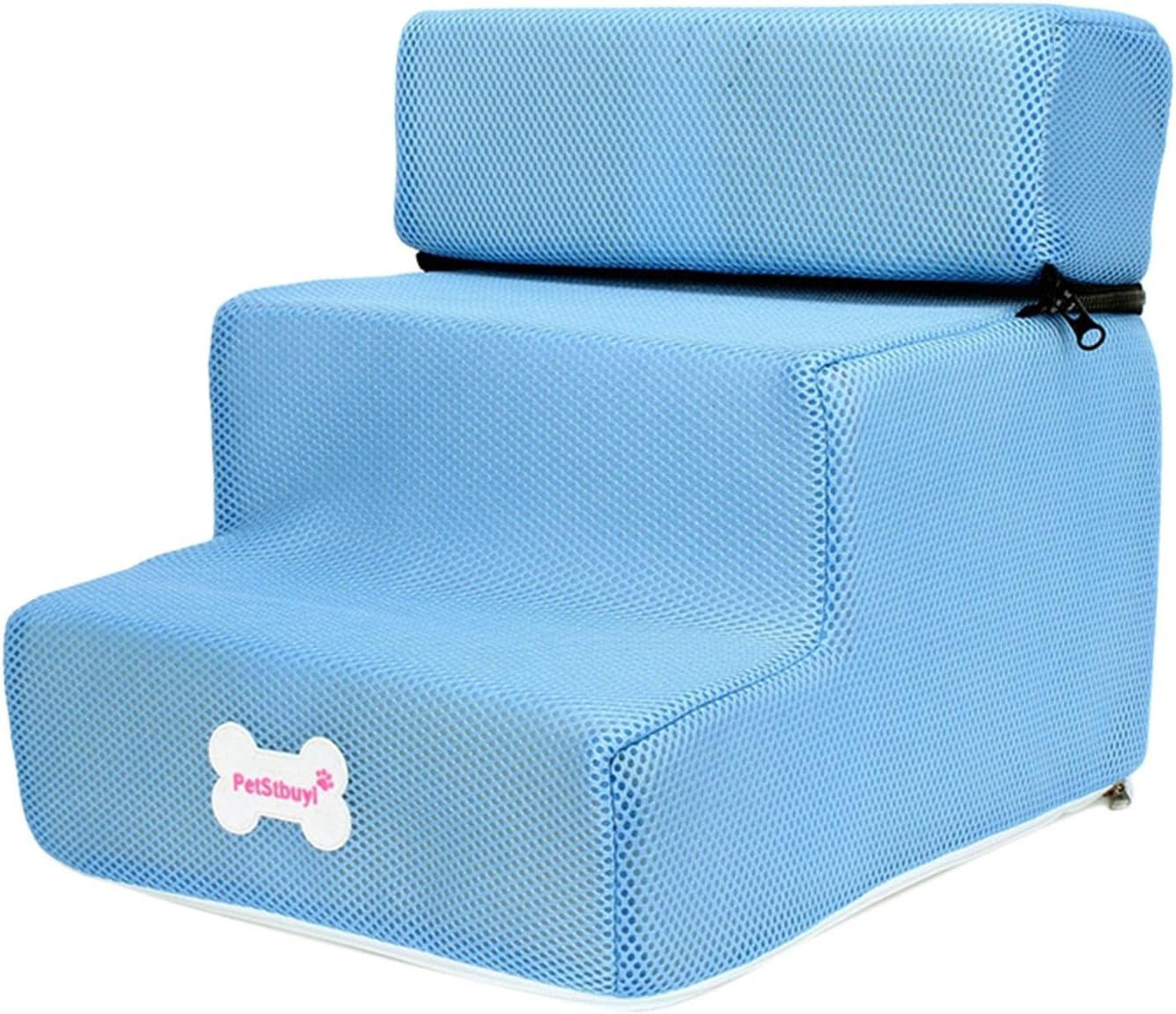 B Baosity Portable Cat Ramp Ladder Washable Dog Stairs Steps for Sofa Couch Pet Kitten Kitty, Blue image number 1