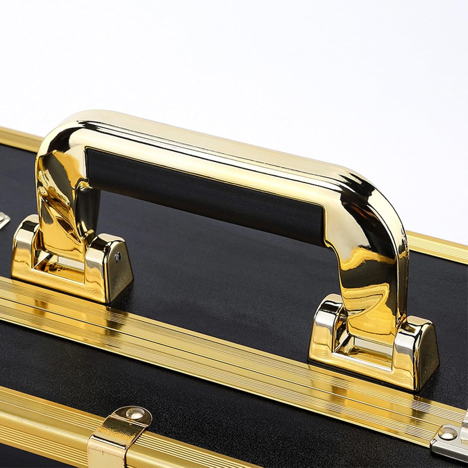 Namolit Hairdressing and Makeup Lockbox Large Capacity Hairdressing Tool Storage Bag with Password Lock Multi-Functional Storage Toolbox Gold image number 4