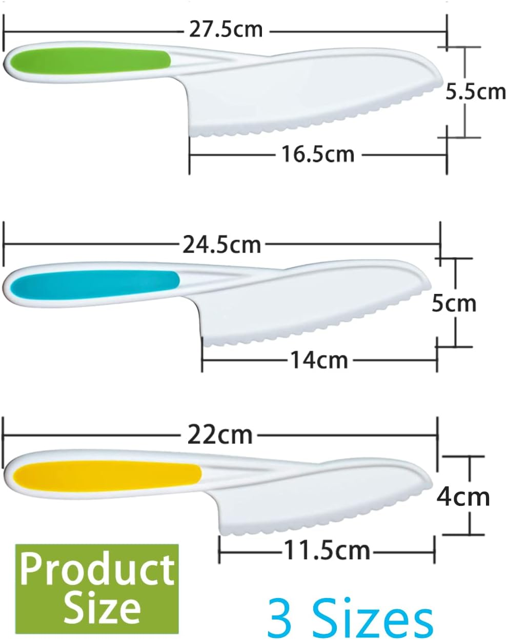 8PCS Kids Knife Set, Plastic Kids Knife Safe for Cutting Veggies Fruits,Kids Kitchen Knives Set Include 4 Plastic Toddler Safe Knives/Crinkle Cutter/Kids Cutting Wooden Board/Y-Peeler/Apron (PK) image number 1