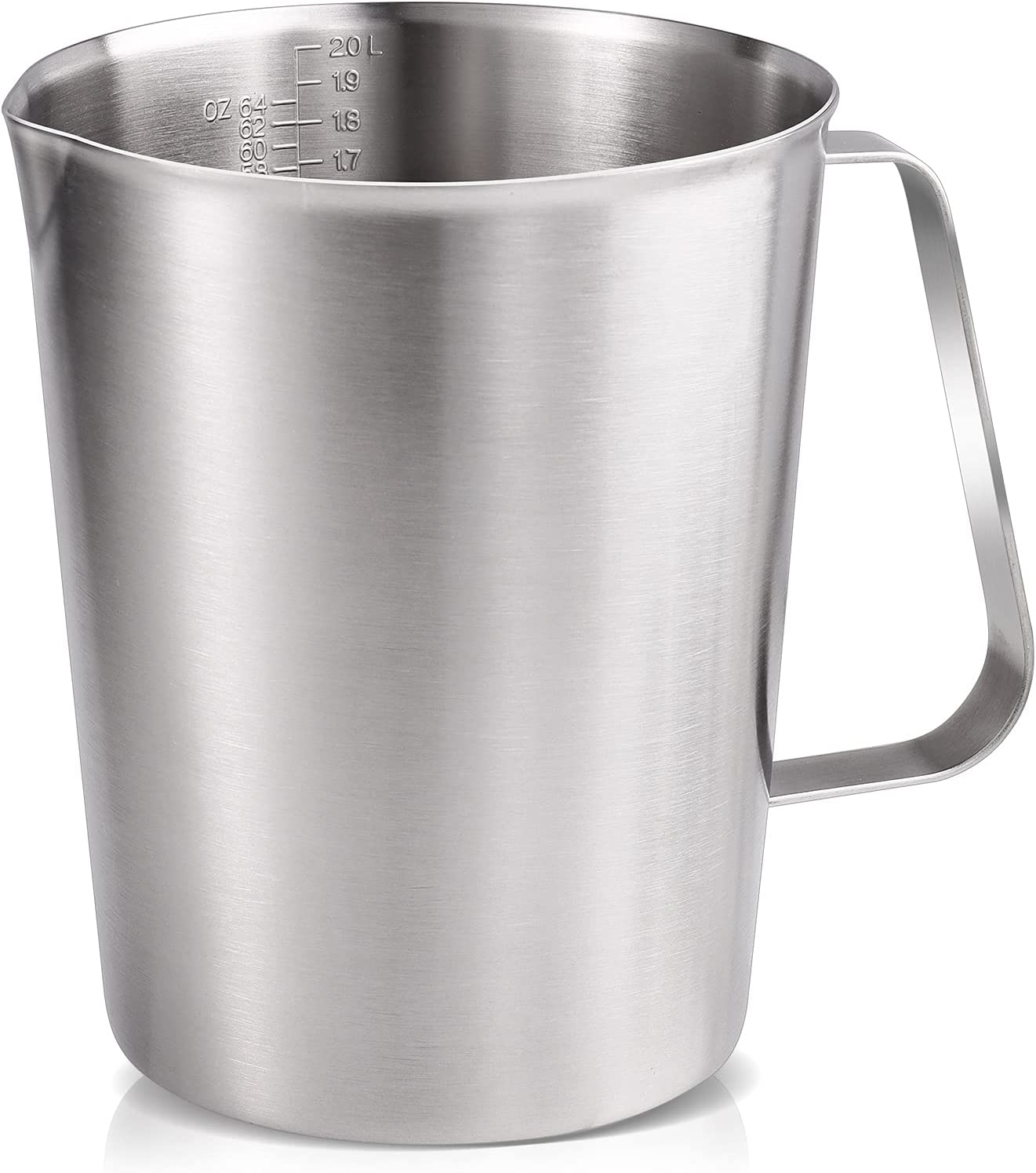 KSENDALO 16Oz/2Cup SUS304 Stainless Steel Measuring Cup - Precision Engraved Markings for Liquid, Coffee, Milk & Espresso - 500Ml Kitchen Mixing Pitcher, Canister & Container for Baking & Frothing image number 5