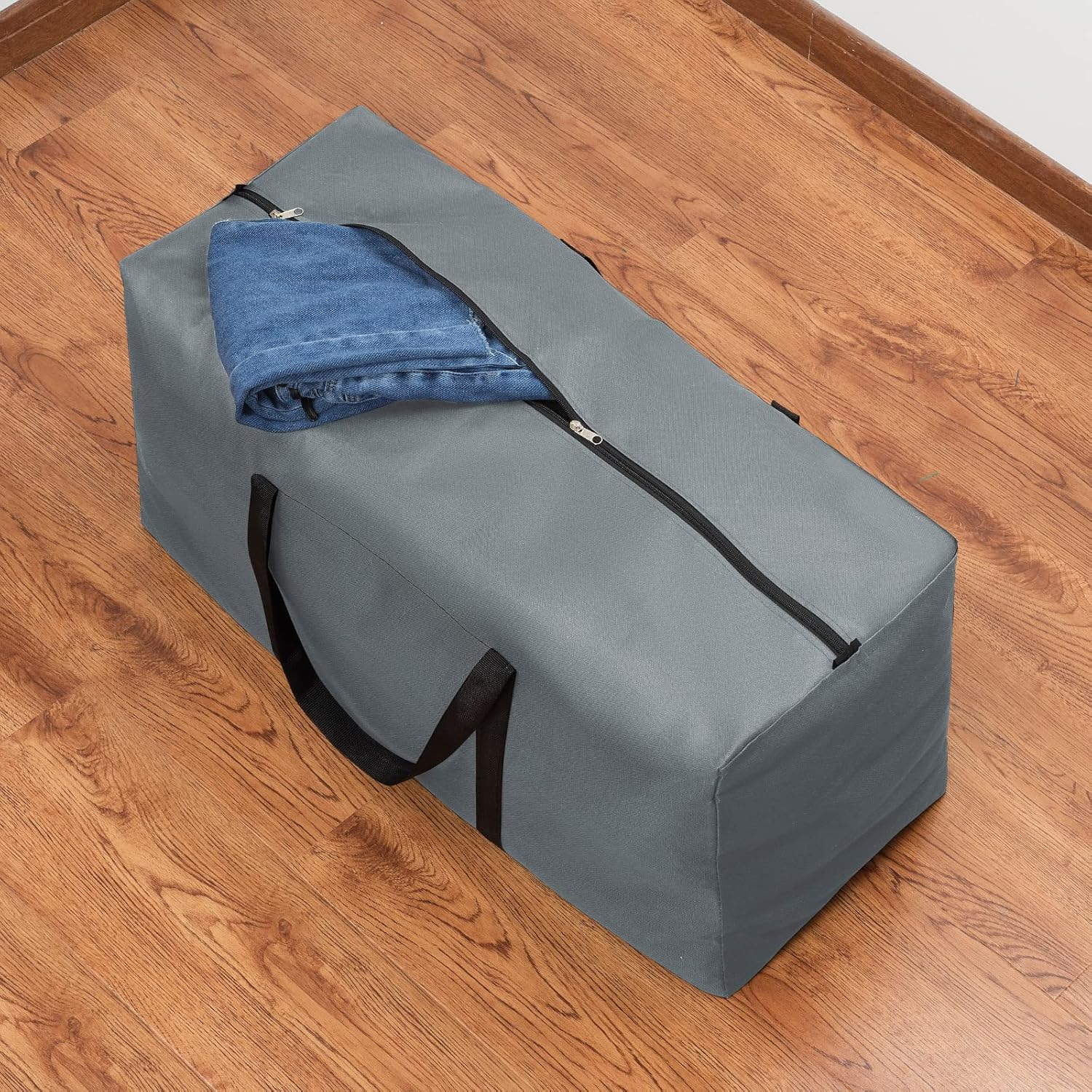 4 Pack 110L Extra Large Travel Duffle Bag, Foldable Waterproof 600D Oxford Cloth Heavy Duty Holdall Bags for Men Women, Strong Moving Boxes for House, Luggage Bags, Grey, XL, Travel - Brown image number 2