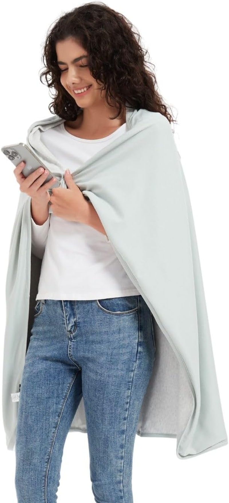 Radia Smart&reg; Ultimate GOTS Organic Cotton 5G Blocking, EMF Protection Baby Blanket, Pregnancy Belly Shielding, 100% GOTS Certified Organic Cotton Outerlayer, Large 43 X 35 image number 3