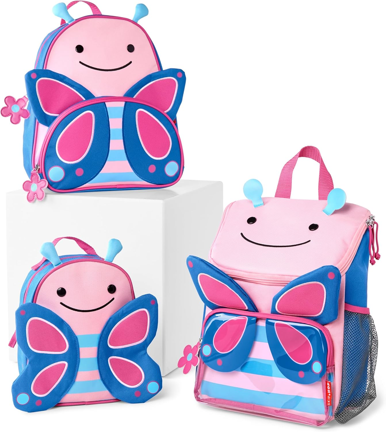 Skip Hop Zoo Little Kid and Toddler Safety Harness Backpack, Blossom Butterfly, 7.5X3.25X9 Inch (Pack of 1), 212262 - Fox image number 3