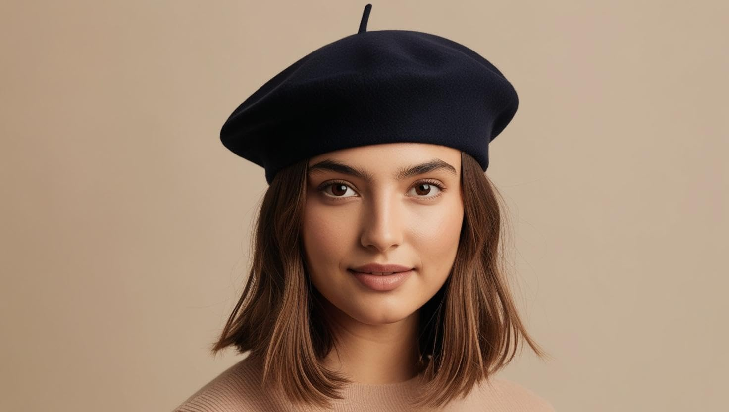 COSHAL&reg; Adult Wool Beret Hat Men Women French Style Hat Plain Classic Color Beret'S Hat'S Unisex Soft Warm Outdoor Vintage Artist Beret Hats Women Accessories