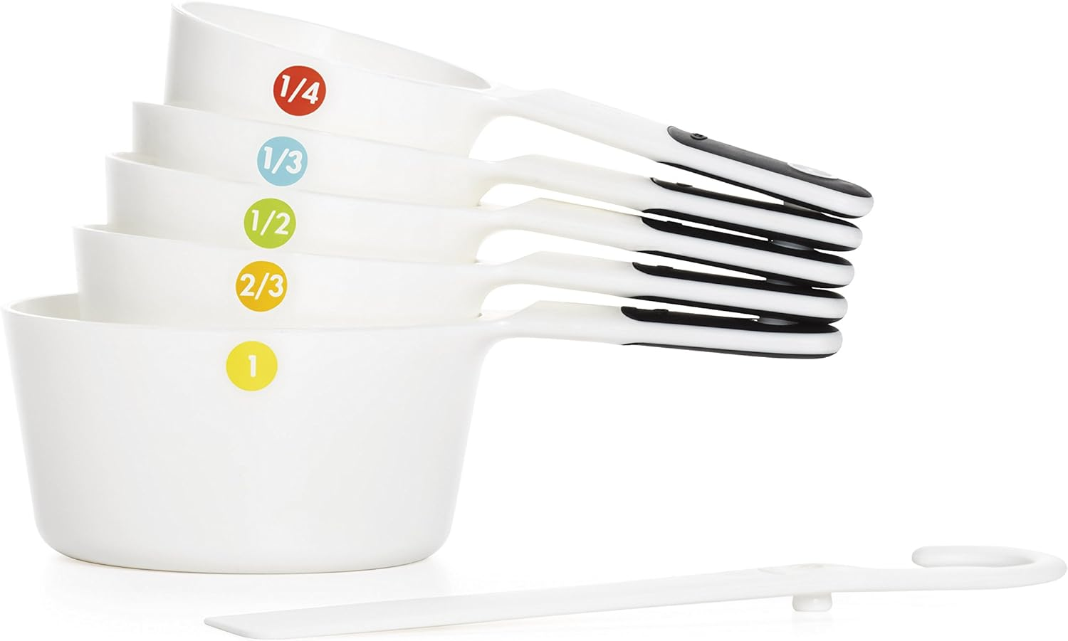OXO Good Grips 6-Piece Plastic Measuring Cups- White, 5 Count(Pack of 1) image number 2