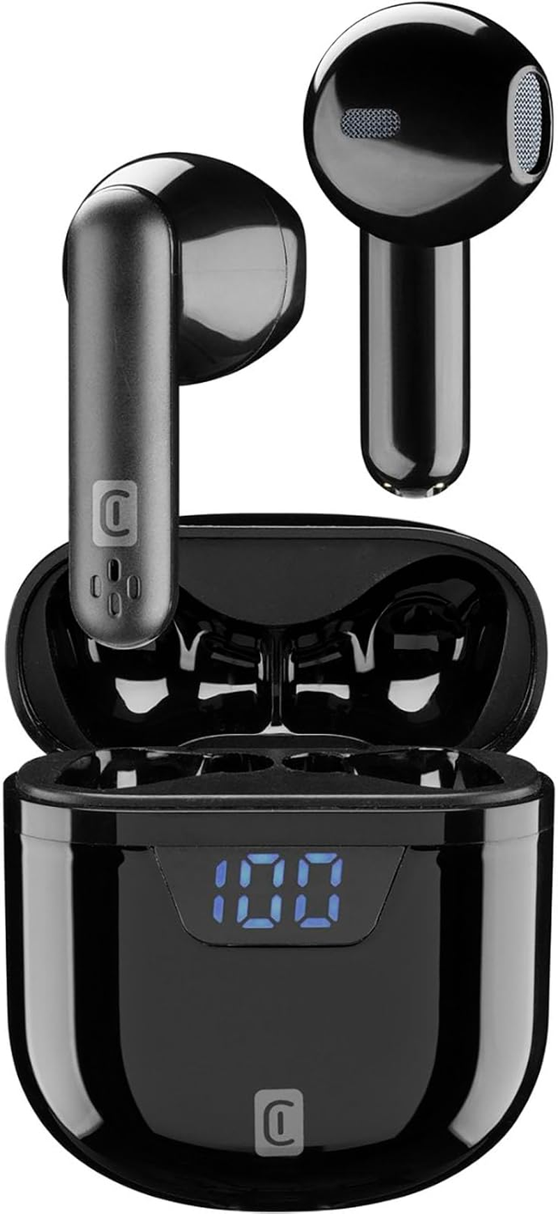 Cellularline | Seek - Universal | Cuffiette Auricolari Bluetooth 5.0 Hifi Stereo Con Custodia Di Ricarica - Autonomia Totale Di 15 Ore - Ricarica 2 Ore - Portata 10 Mt - Universal - Nero image number 3